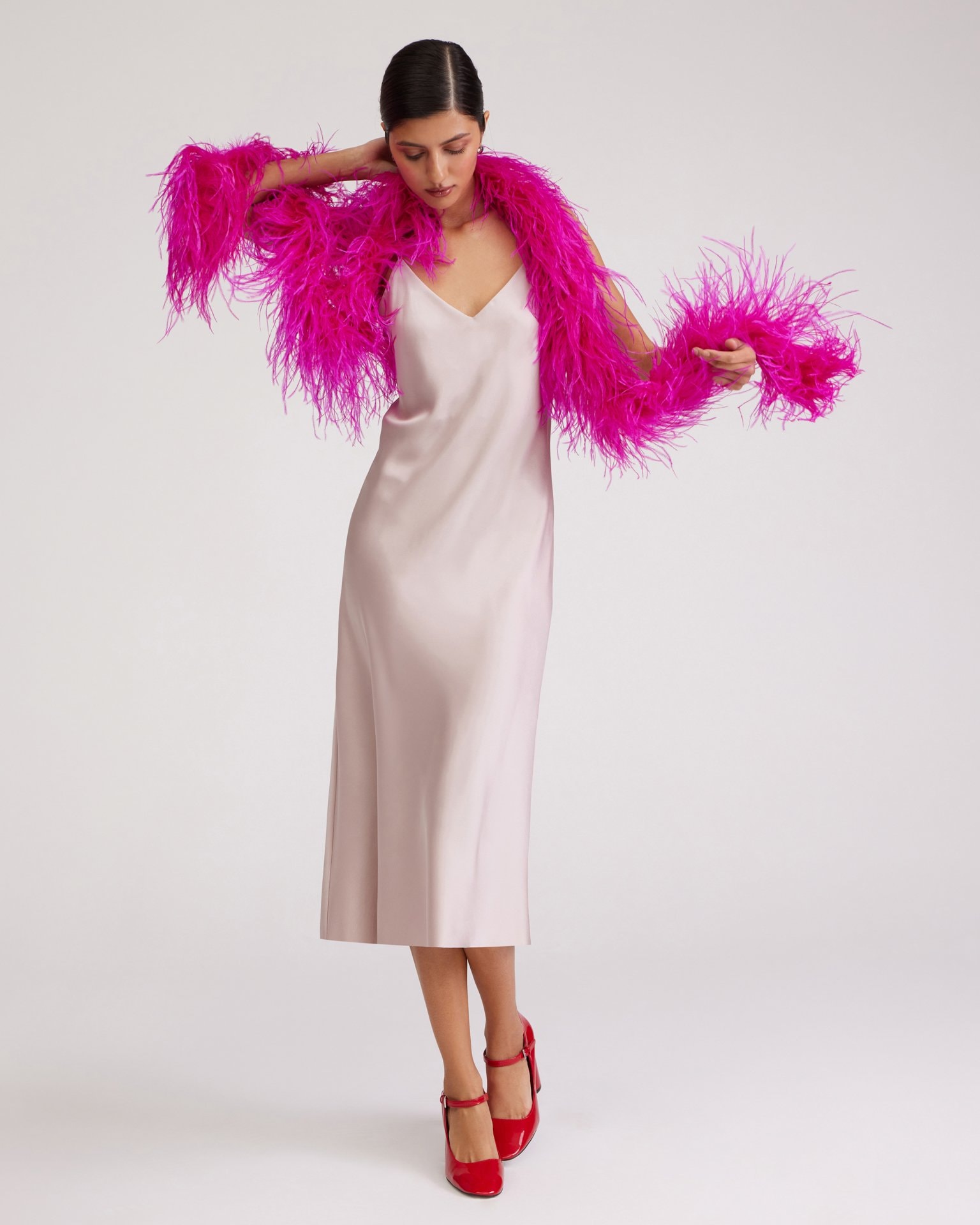 Slip dress, Beige — photo 2