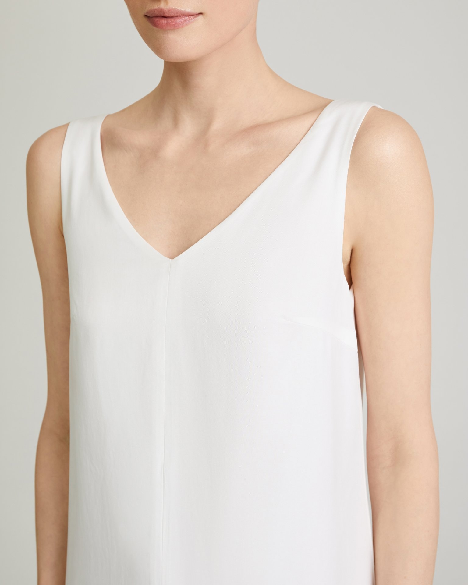 Dress with wide straps, White — photo 5