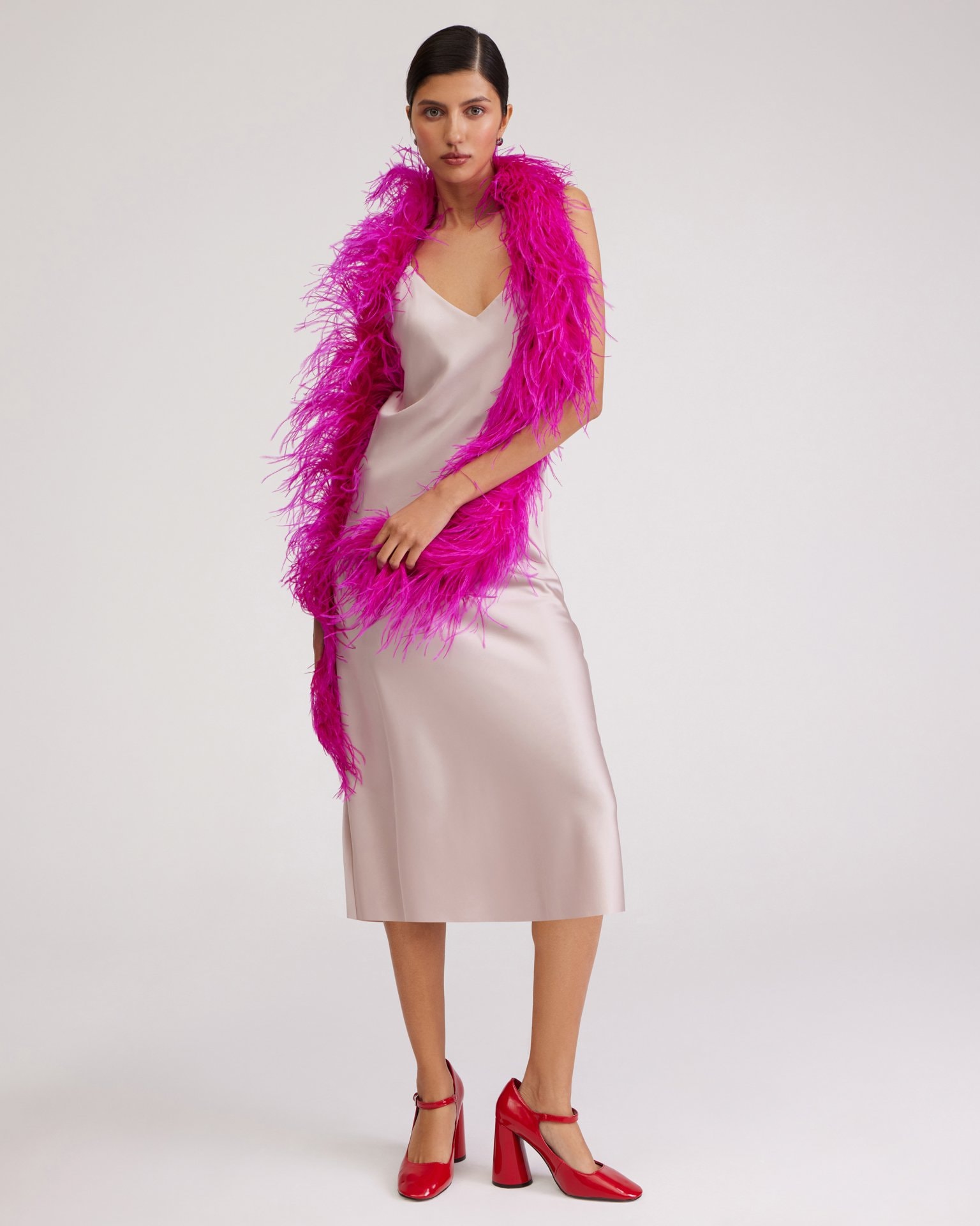 Slip dress, Beige — photo 4