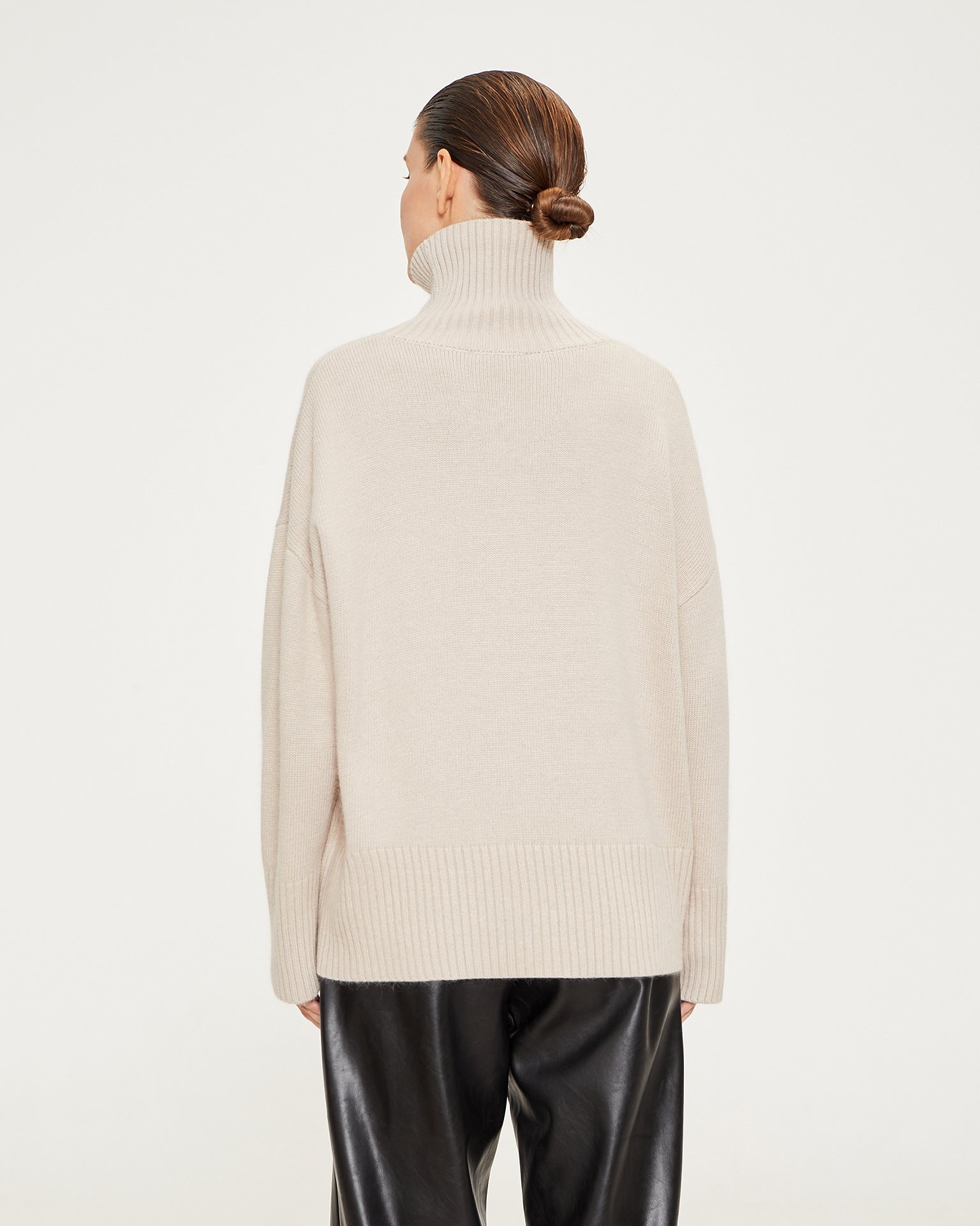 Beige high-neck jumper, Beige — photo 3