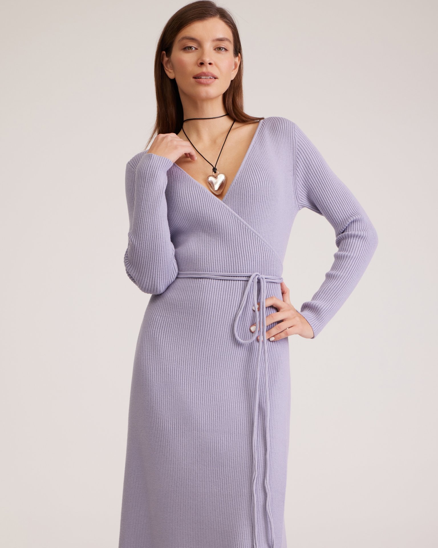 Lilac wrap dress, Lilac — photo 2