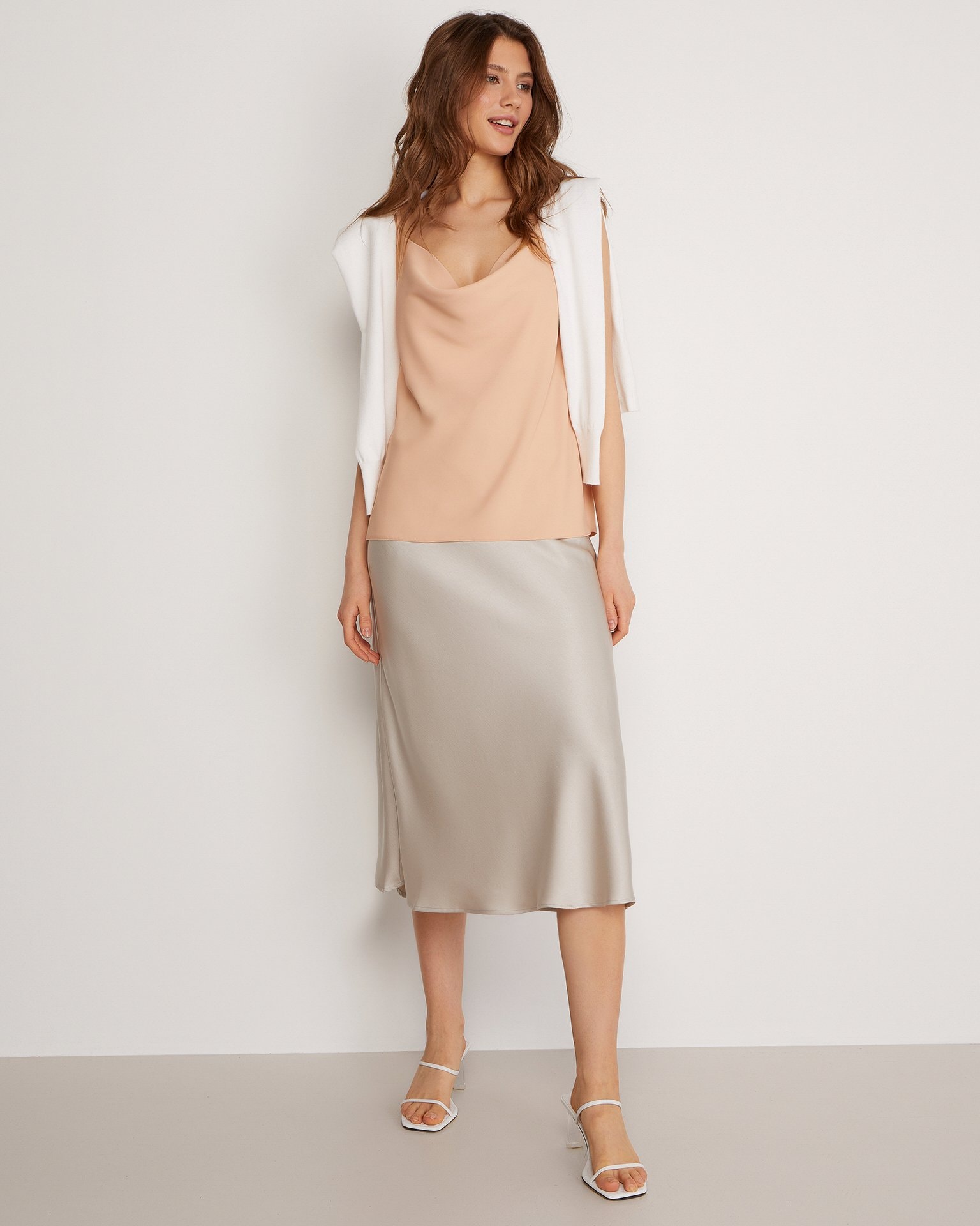 Top with thin straps, Powder pink — photo 5