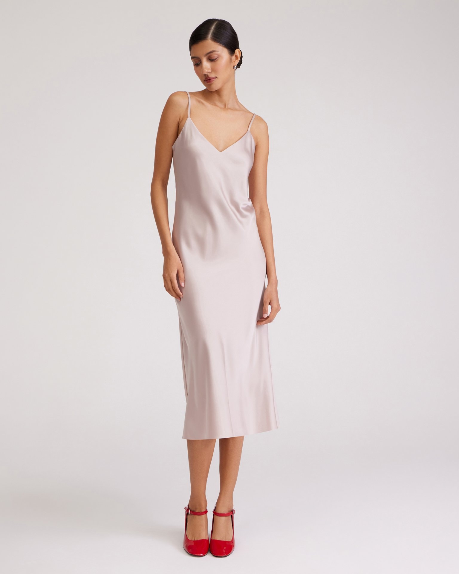 Slip dress, Beige