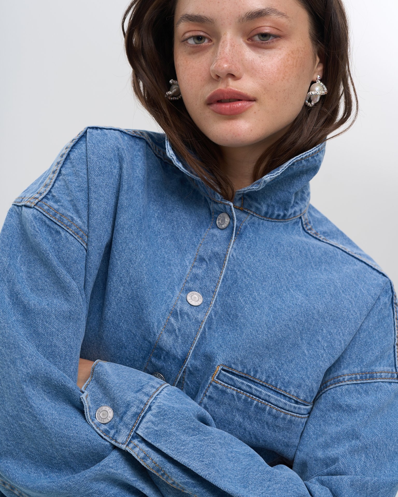 Denim shirt, Sky Blue — photo 9