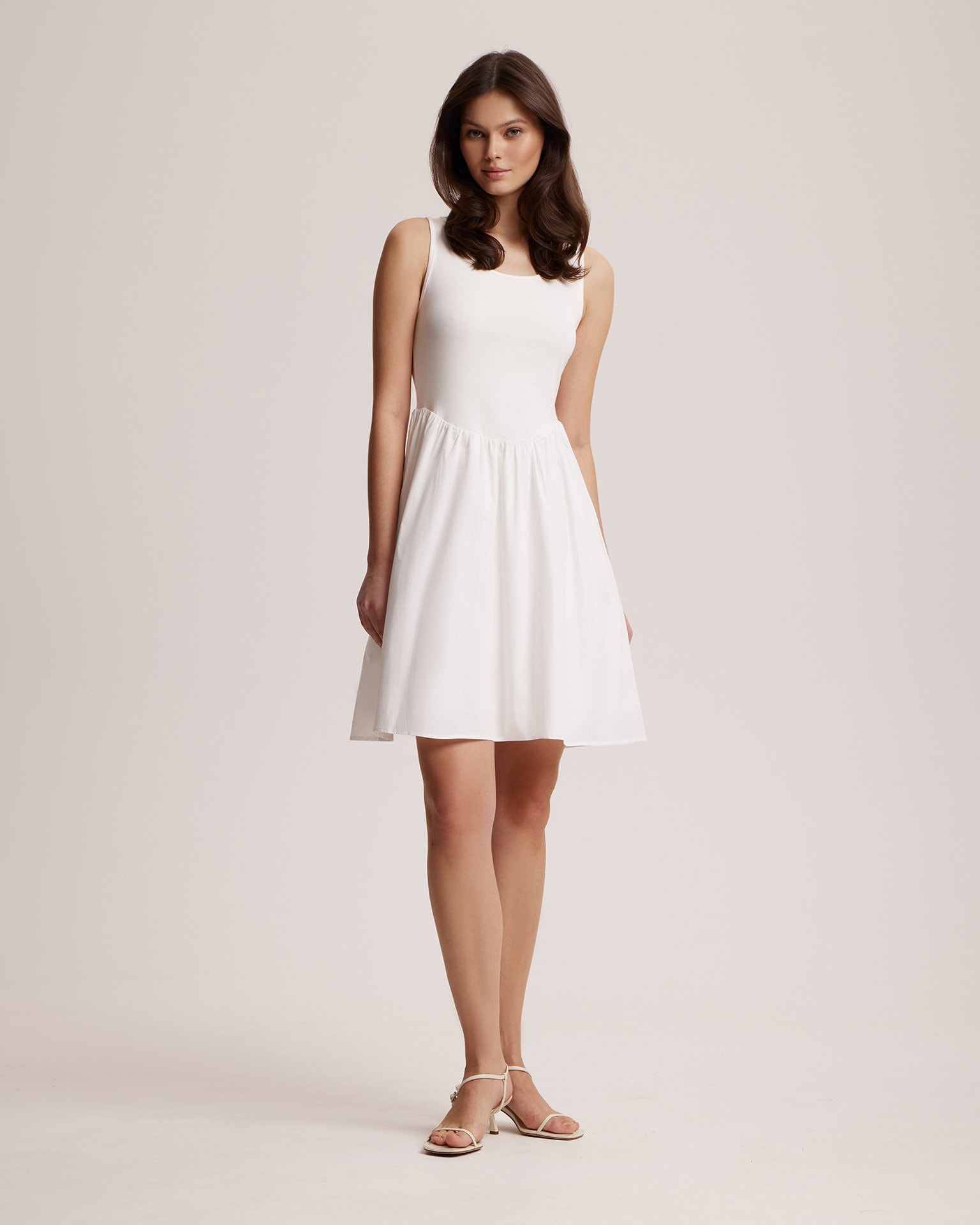 Sun skirt dress, White — photo 2