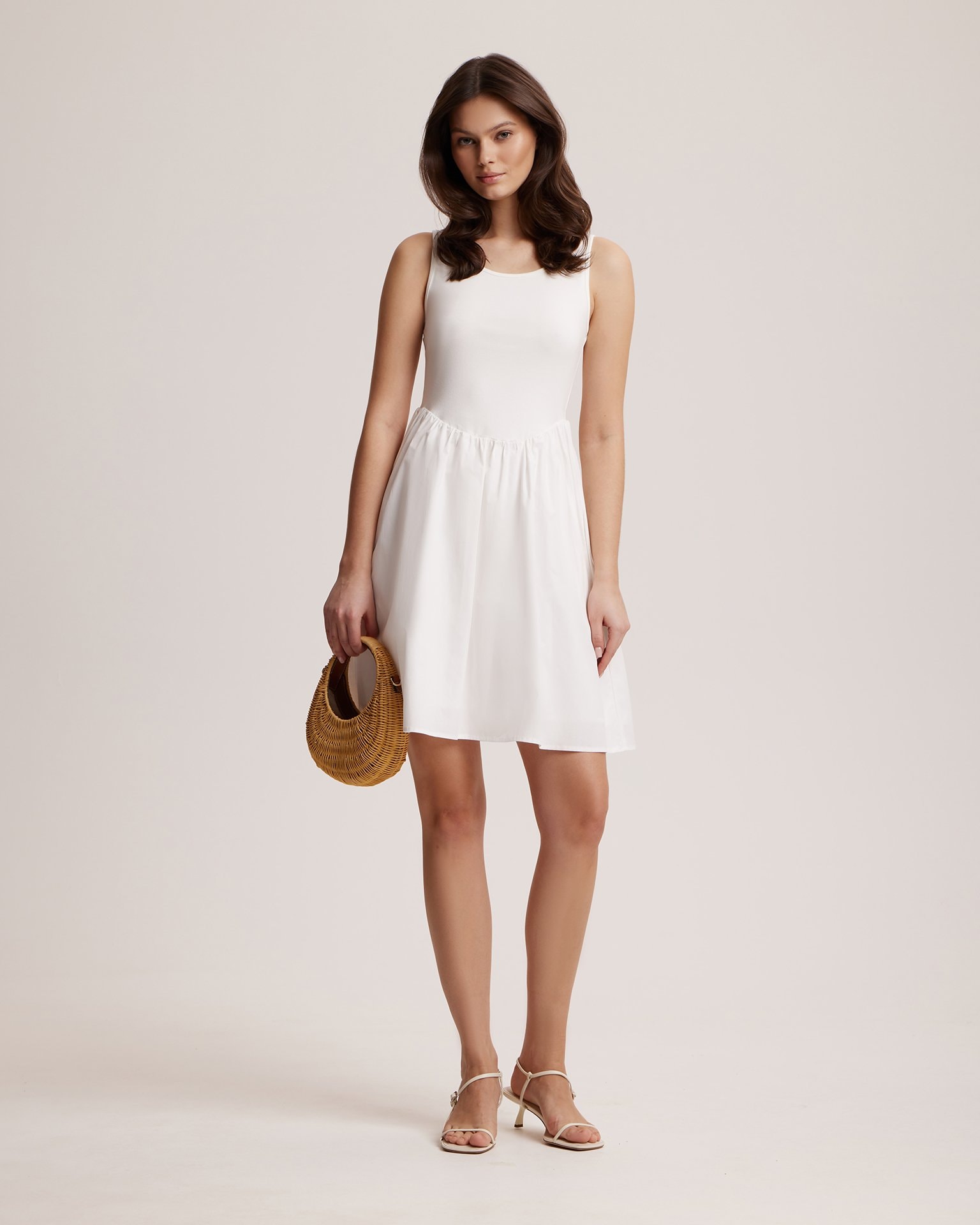Sun skirt dress, White — photo 5