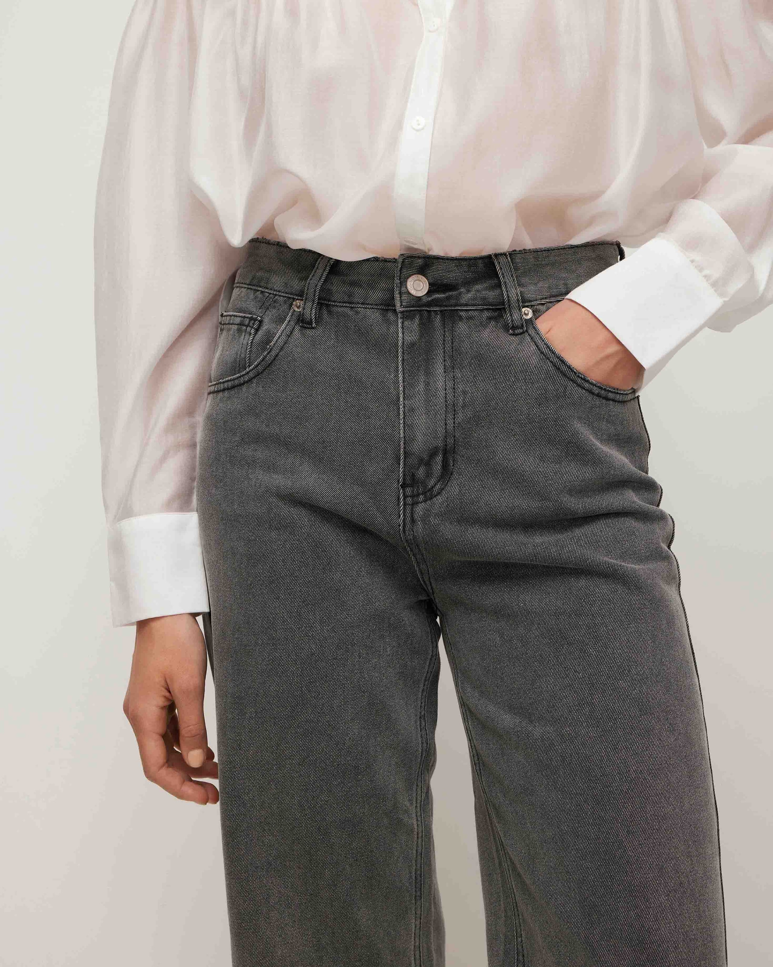Straight-leg jeans in grey, Grey — photo 5