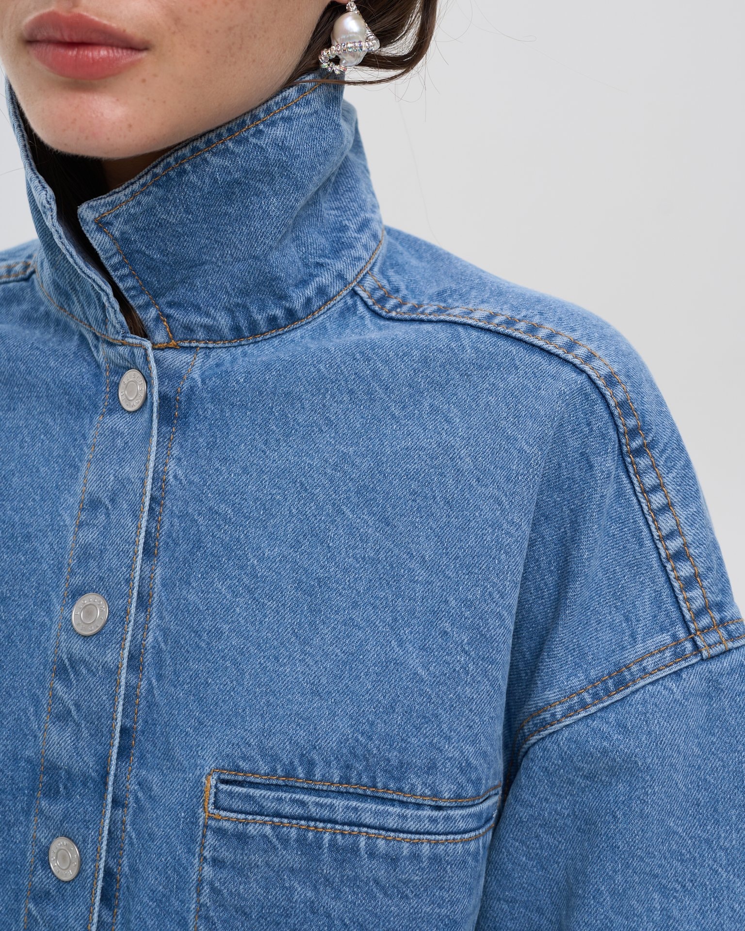 Denim shirt, Sky Blue — photo 12