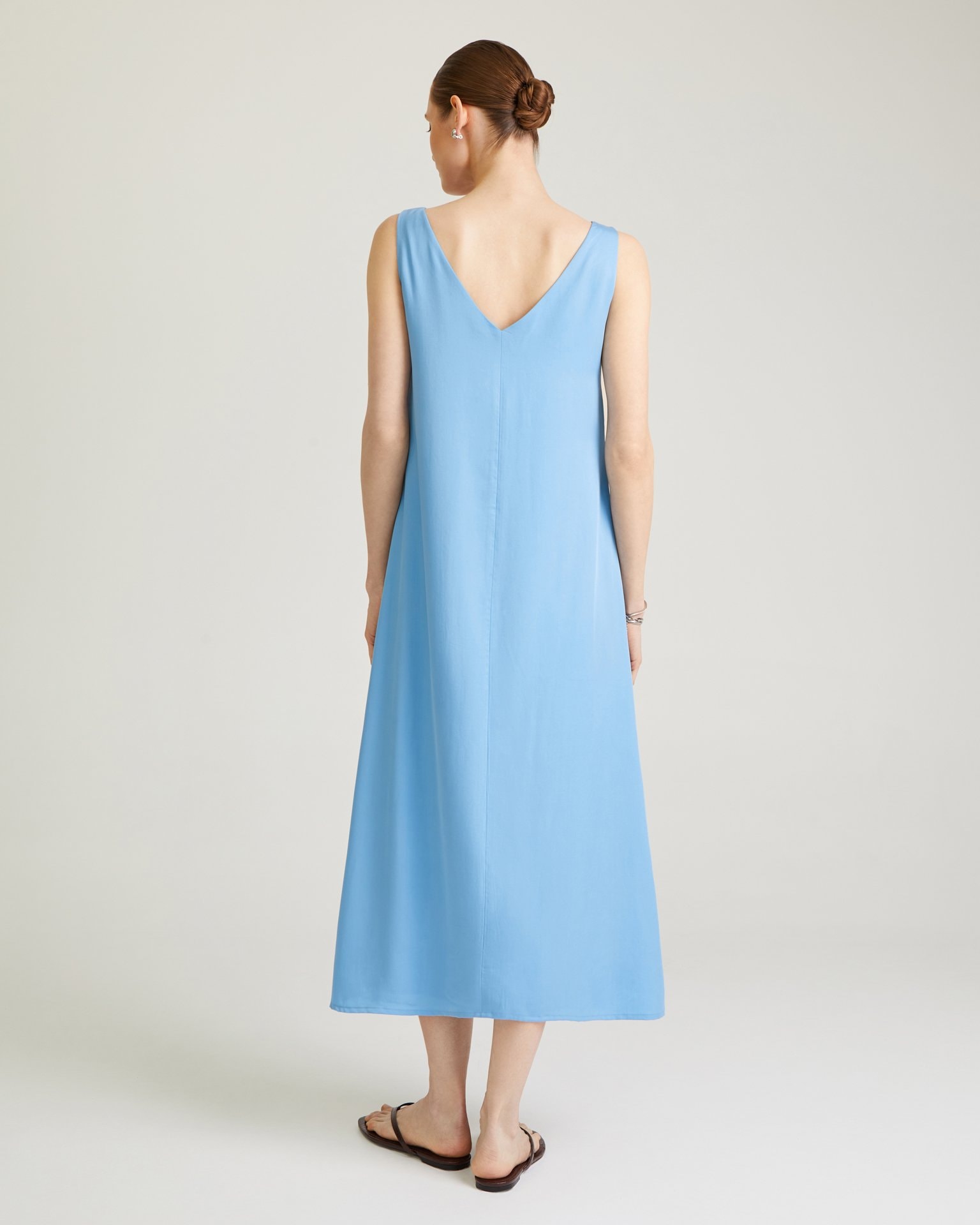 Sleeveless midi dress, Blue — photo 3