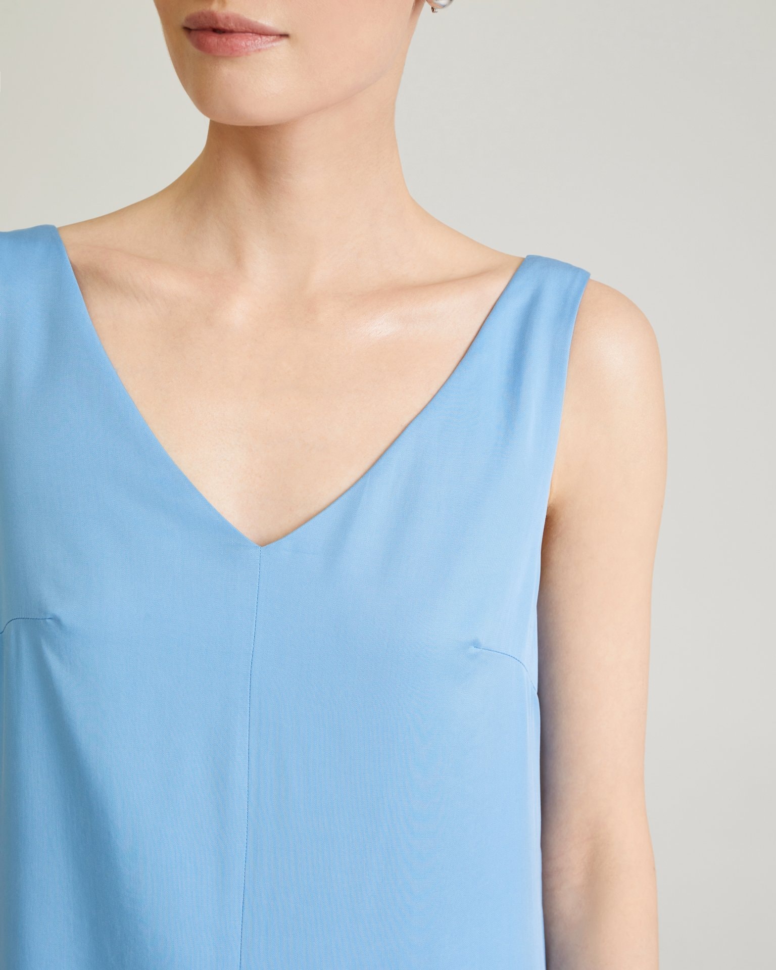 Sleeveless midi dress, Blue — photo 5