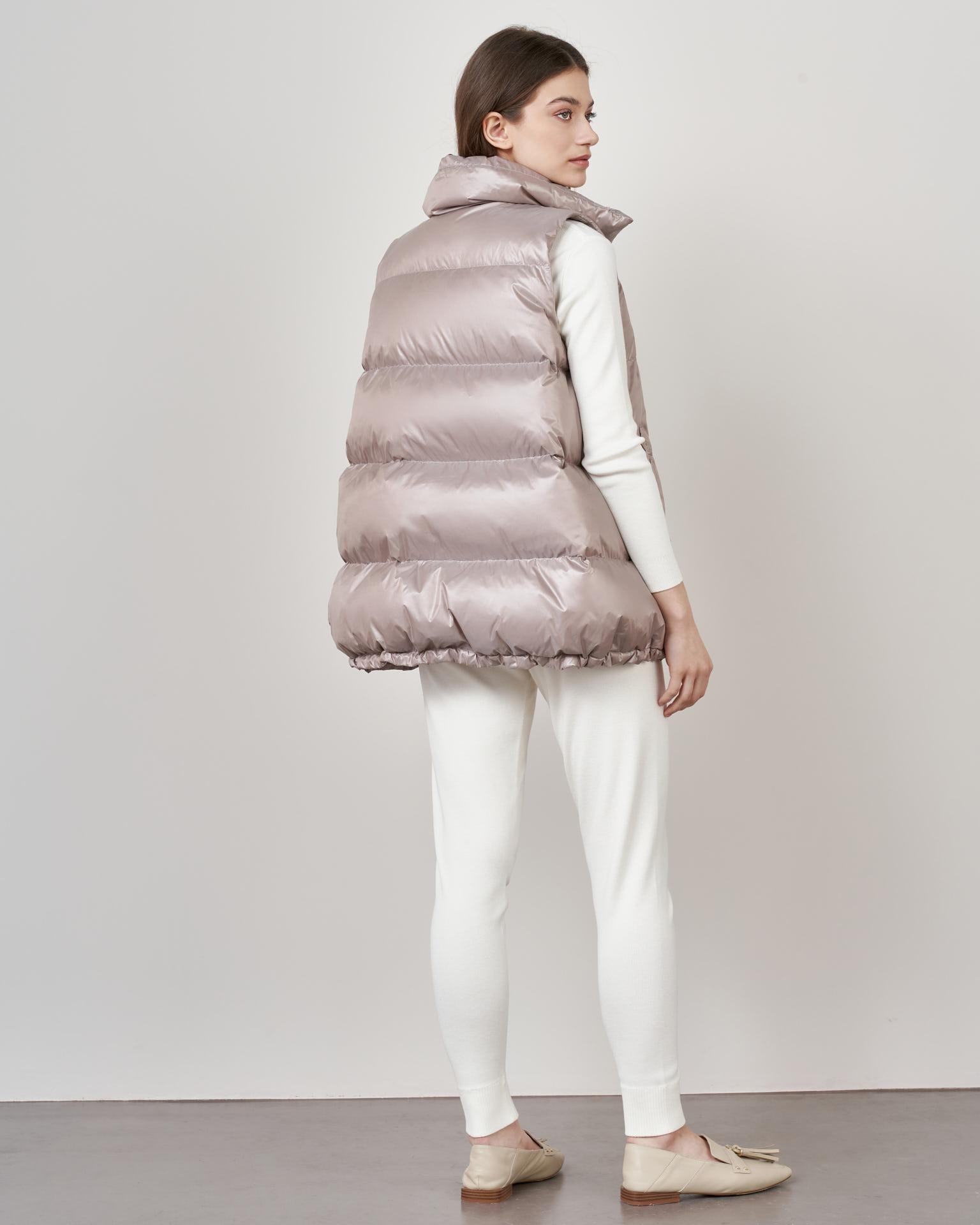 Waistcoat with a drawstring hem, Mink — photo 2