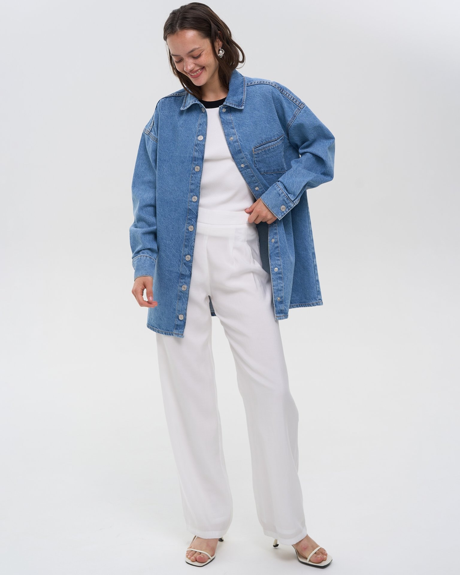 Denim shirt, Sky Blue — photo 3