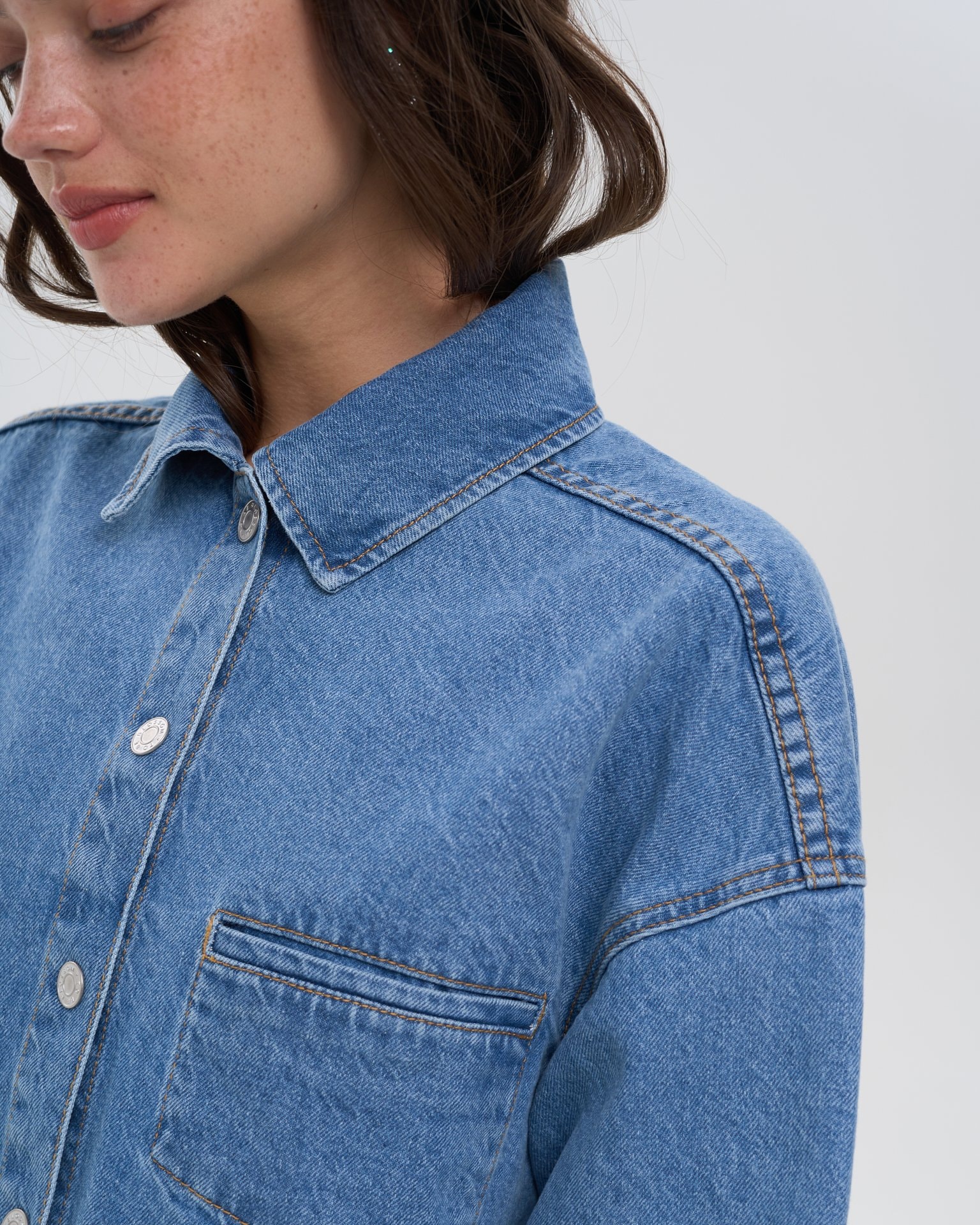 Denim shirt, Sky Blue — photo 10