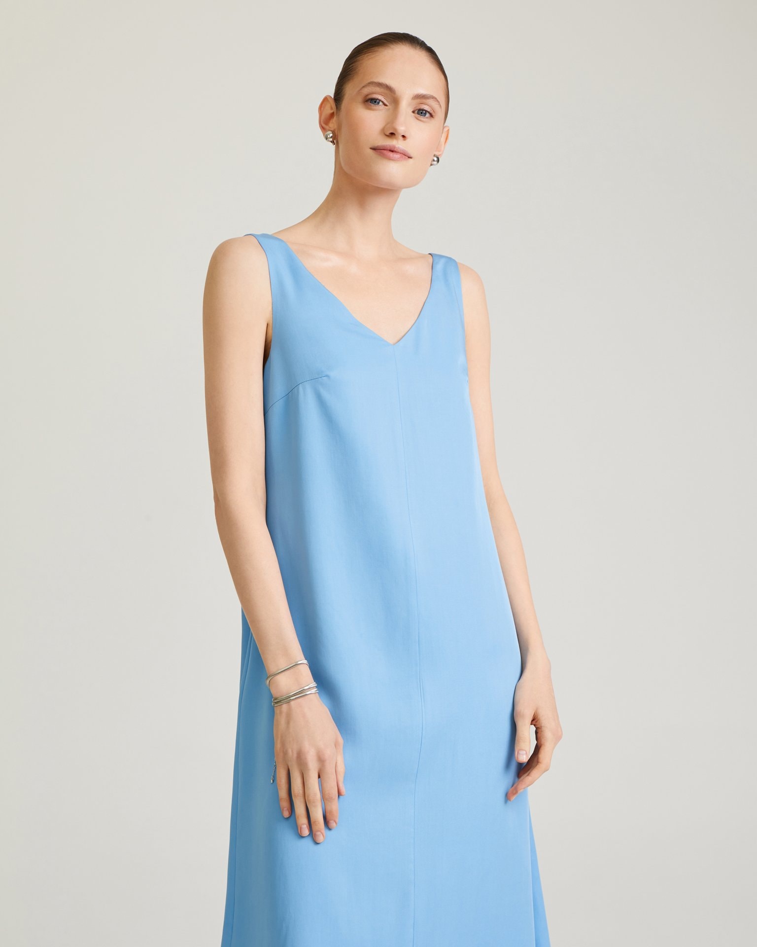 Sleeveless midi dress, Blue — photo 2
