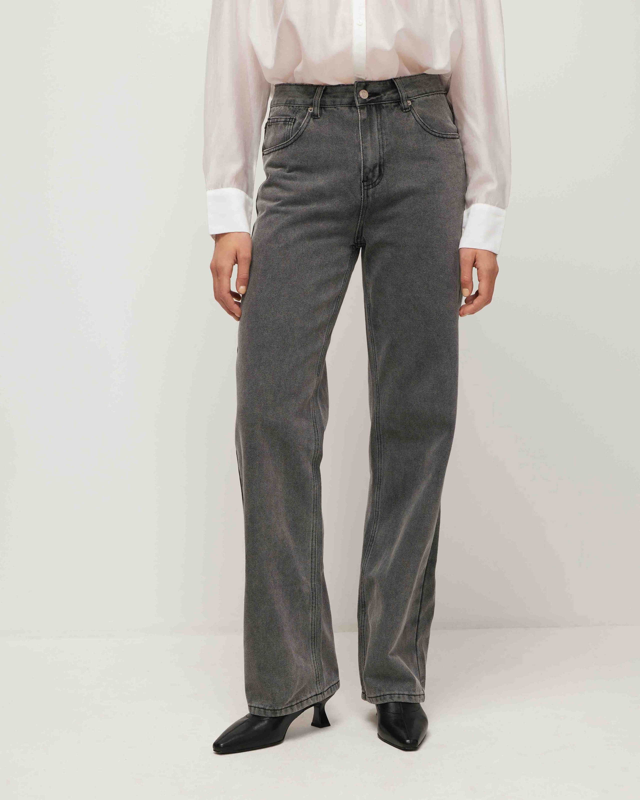 Straight-leg jeans in grey, Grey — photo 2