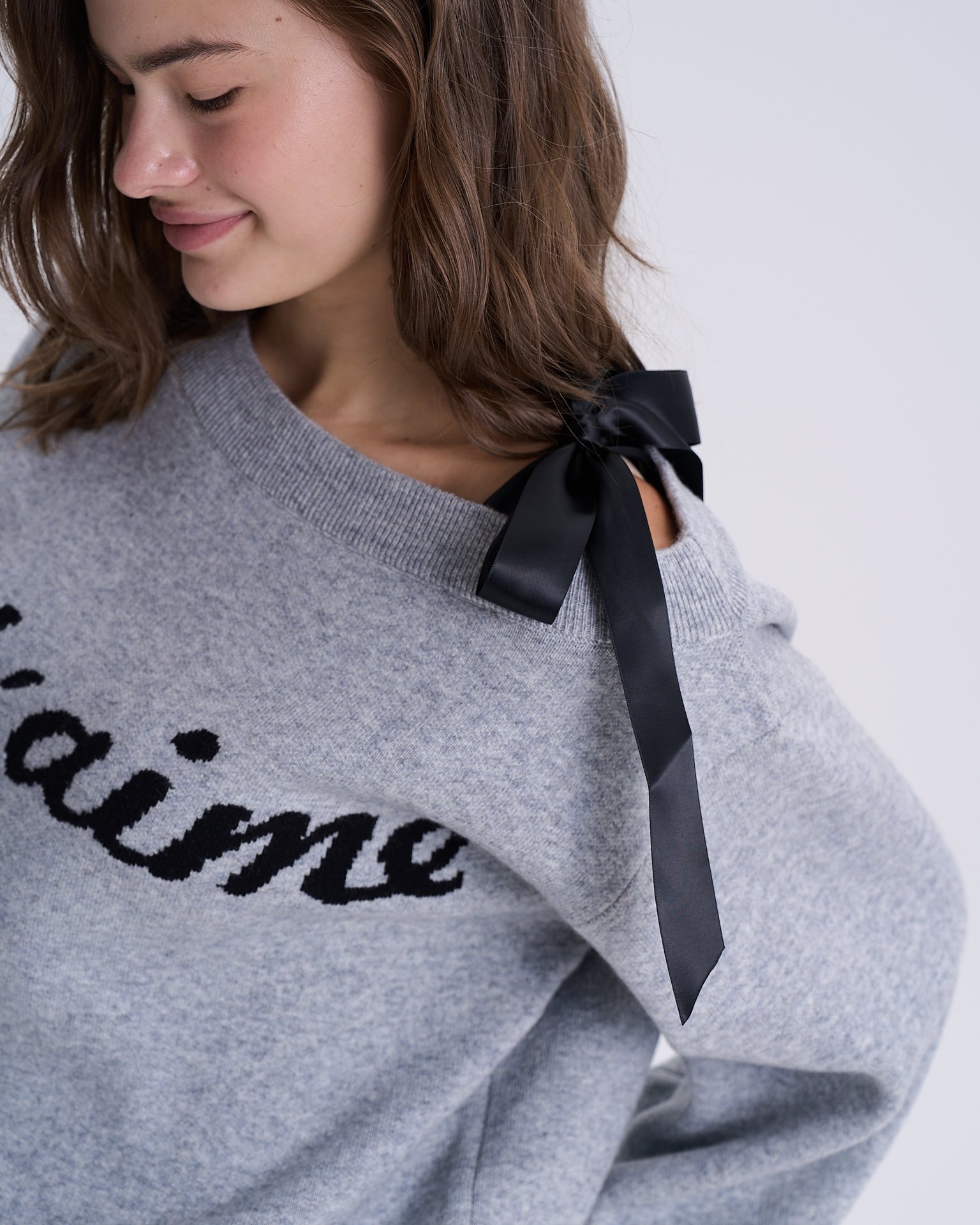 Jumper with Voluminous Sleeves, Grey — photo 5