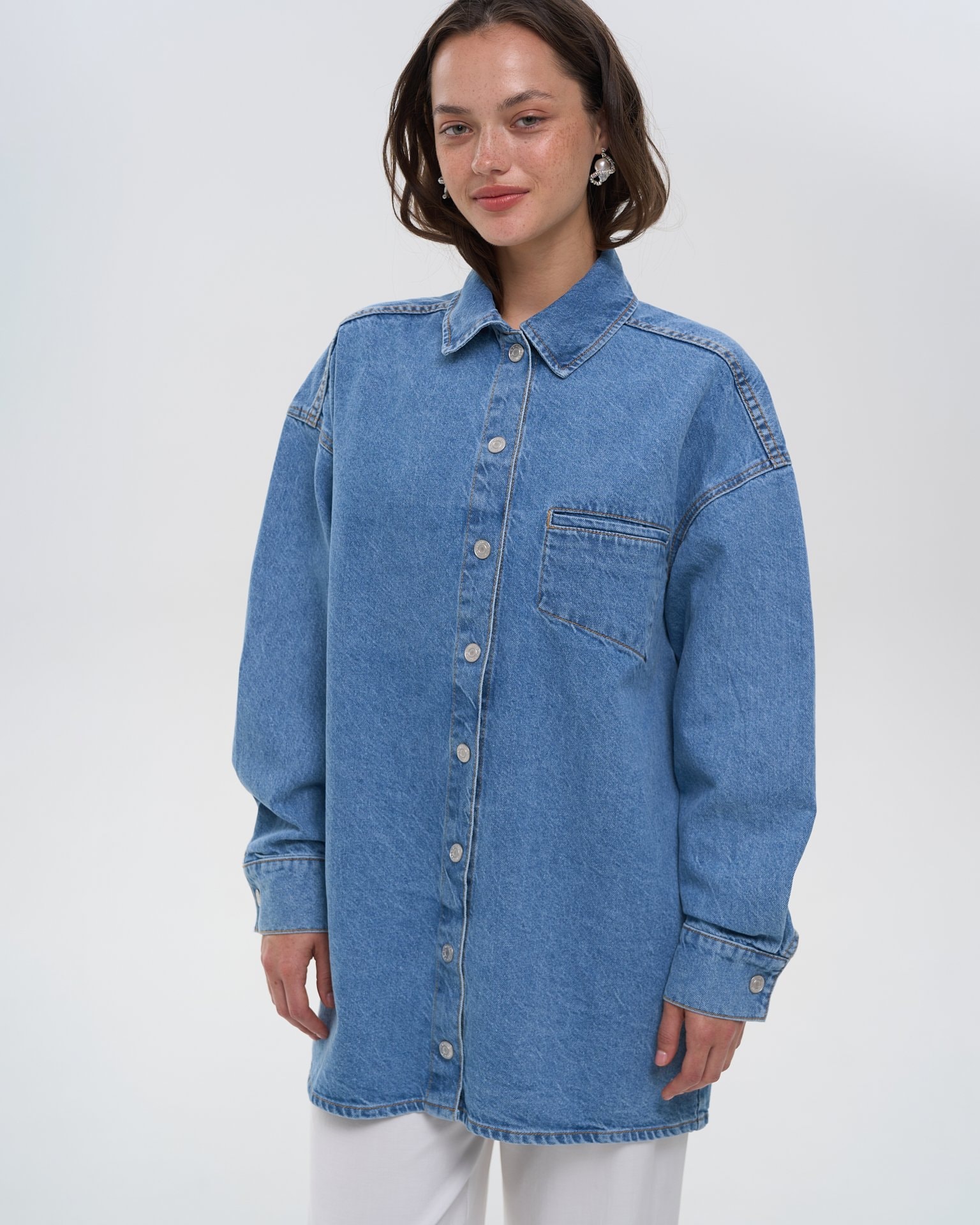 Denim shirt, Sky Blue — photo 4