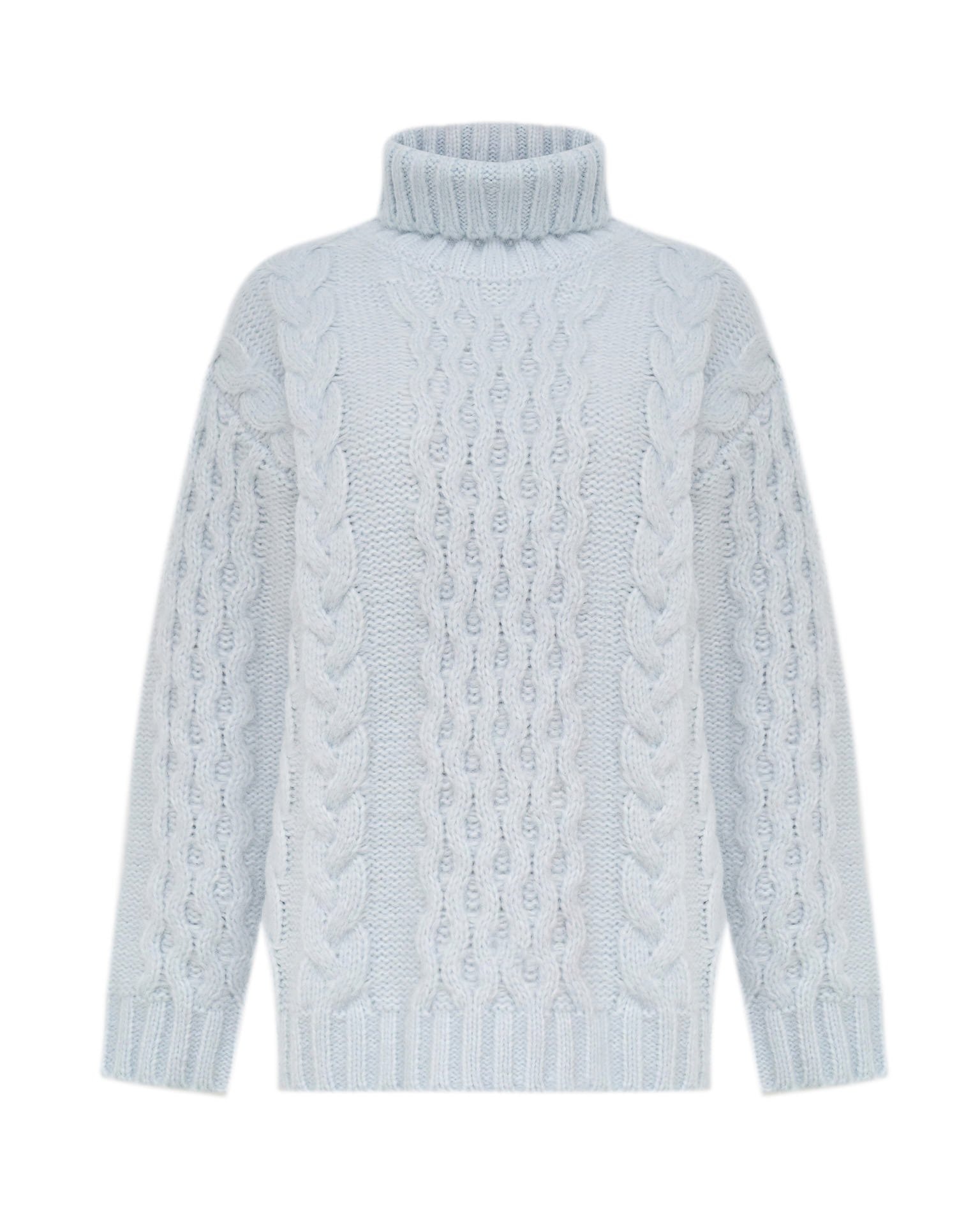 Cable-knit jumper, Light Blue — photo 8