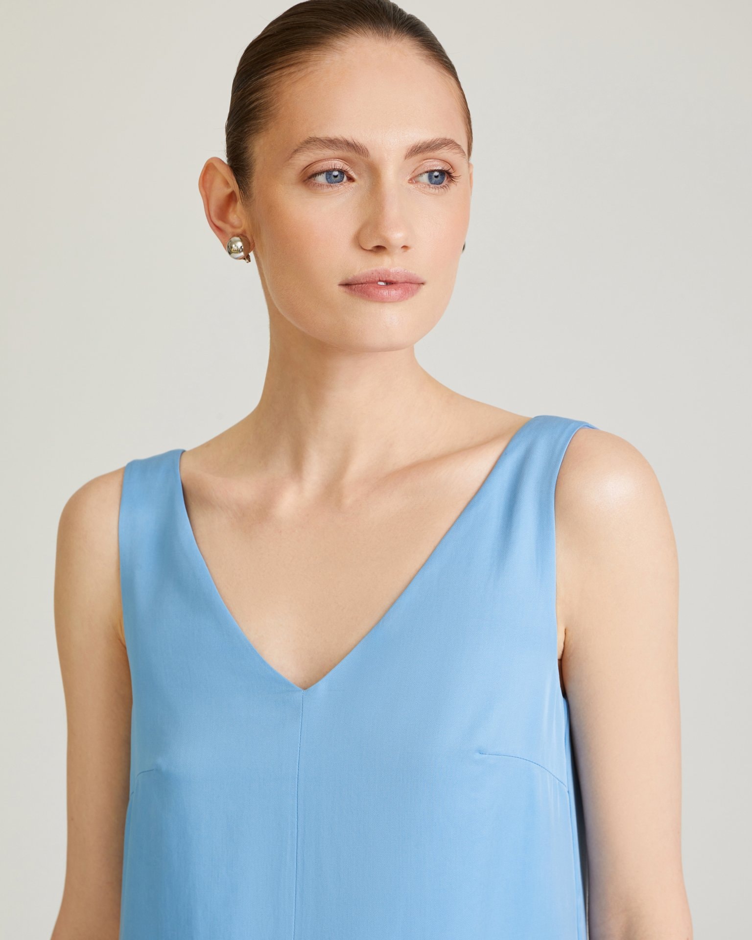 Sleeveless midi dress, Blue — photo 4
