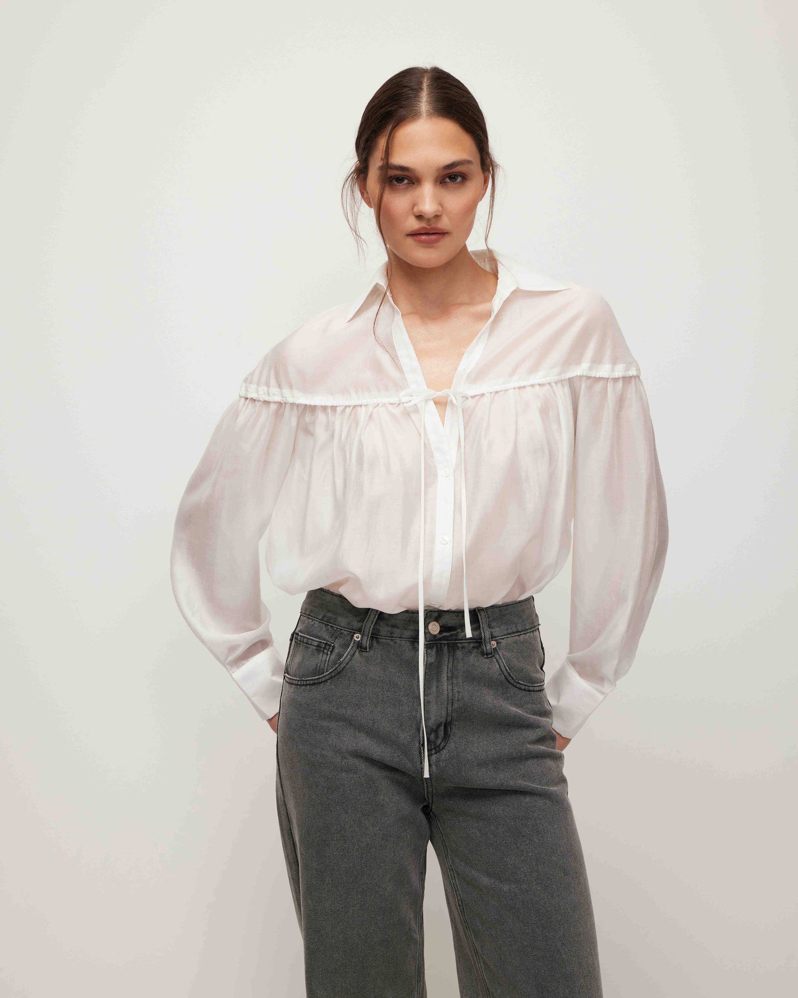 Straight-leg jeans in grey, Grey — photo 4