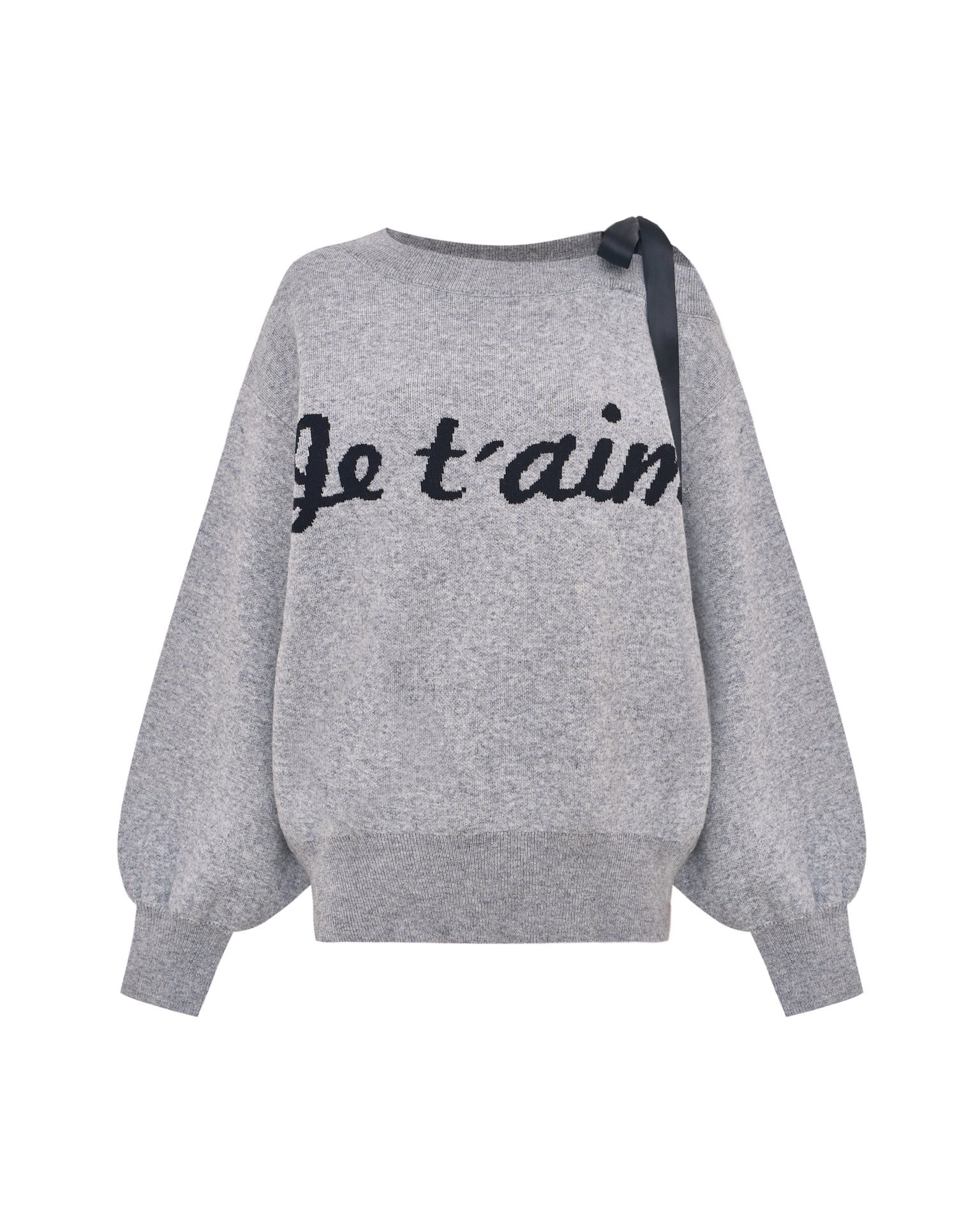 Jumper with Voluminous Sleeves, Grey — photo 10