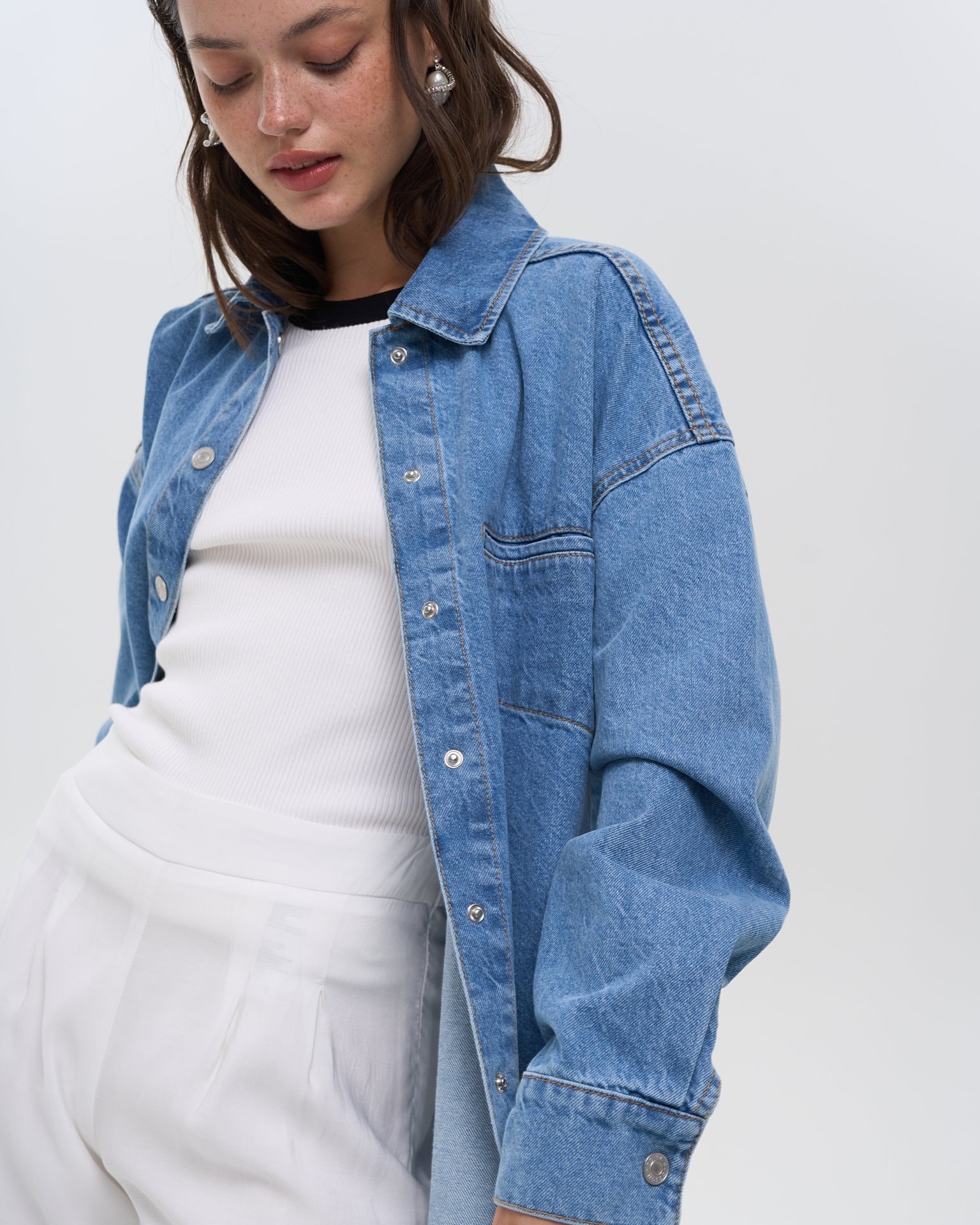 Denim shirt, Sky Blue — photo 8