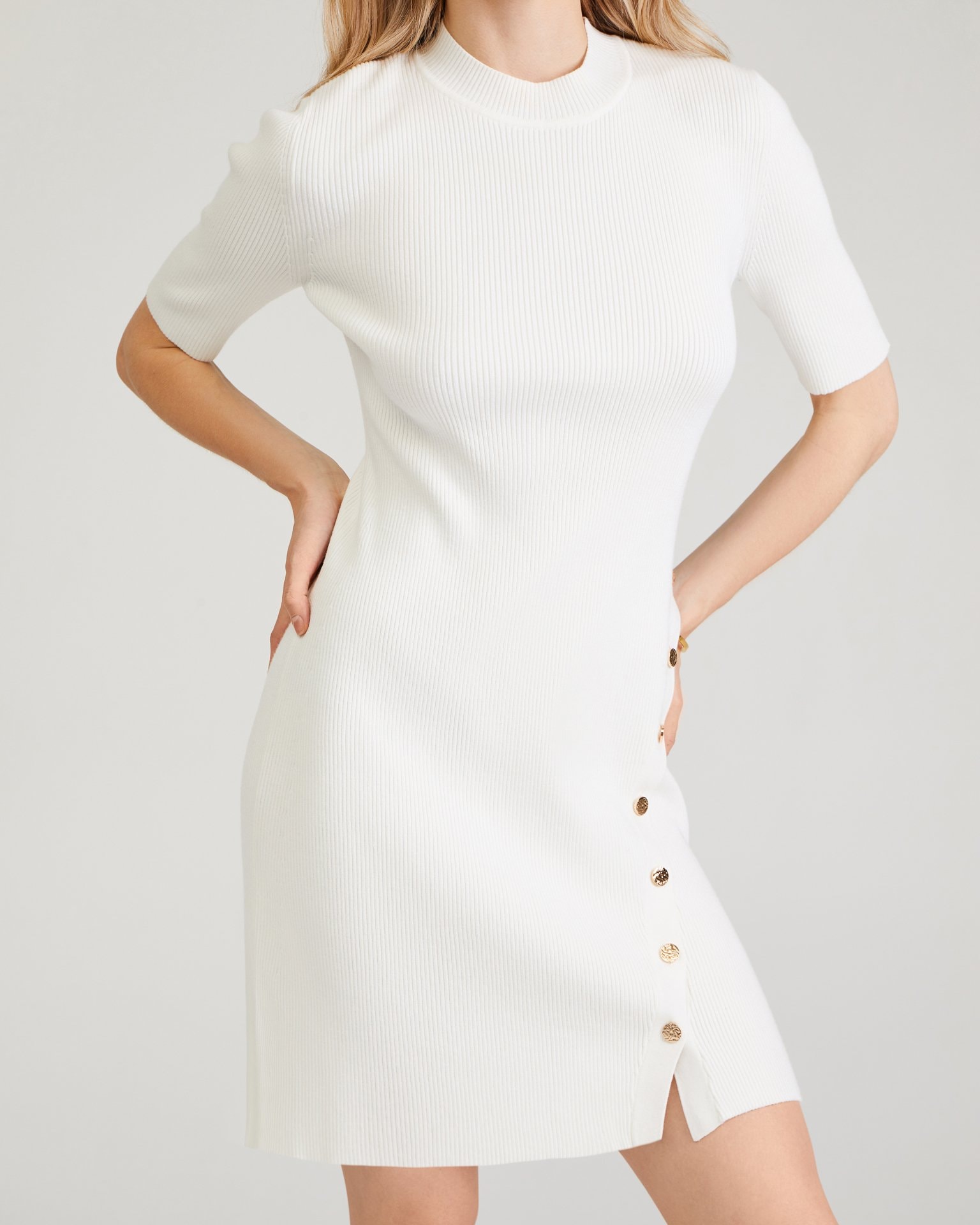 Knit dress, Milk — photo 7