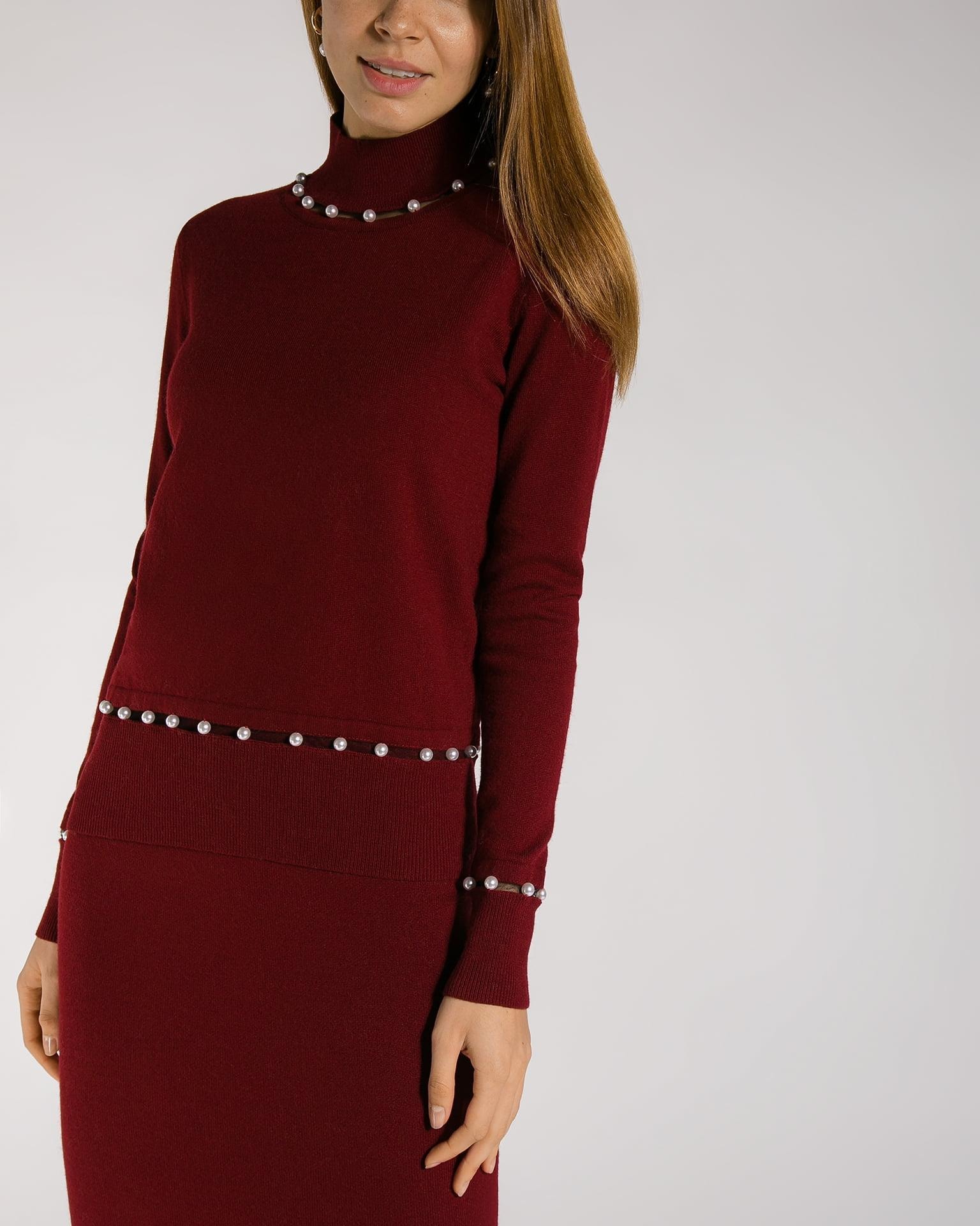 A suit with bead decoration, Wine — photo 4