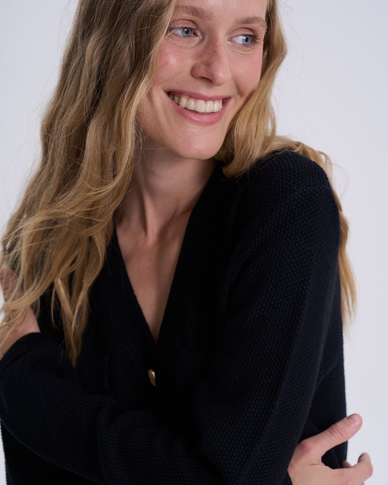 Longline cardigan, Black — photo 7