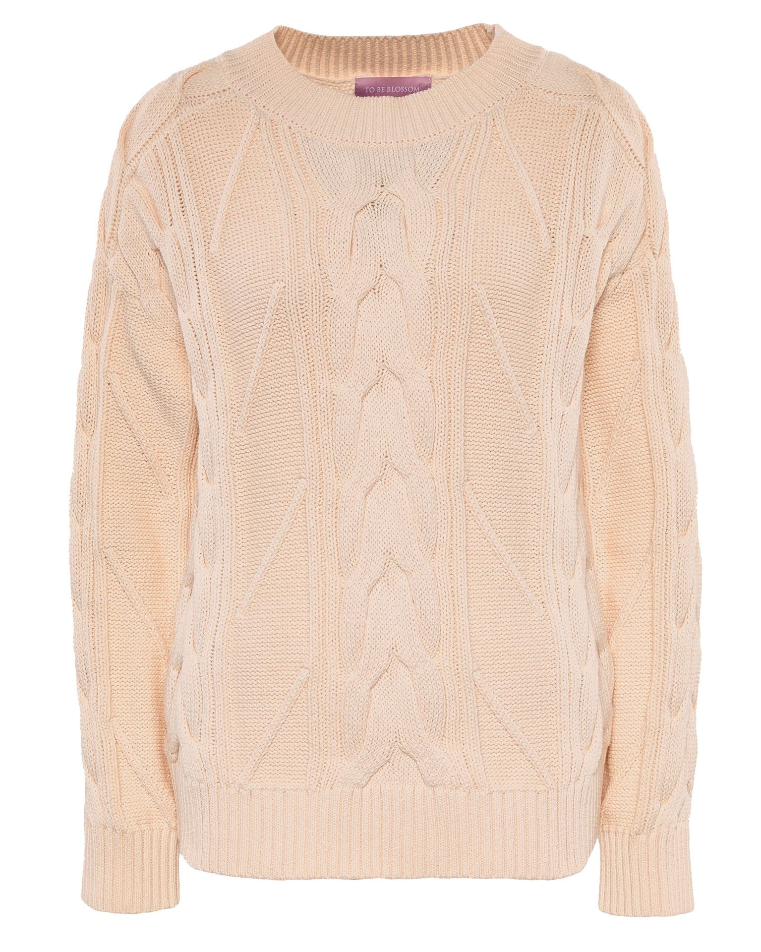 100% Cotton Sweater, Milky — photo 7