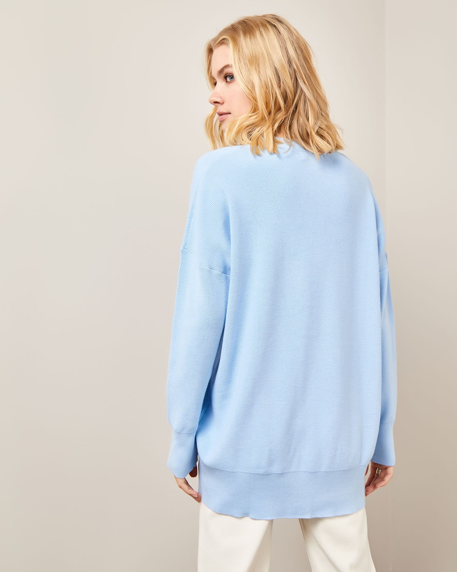 Oversized cardigan, Blue — photo 3