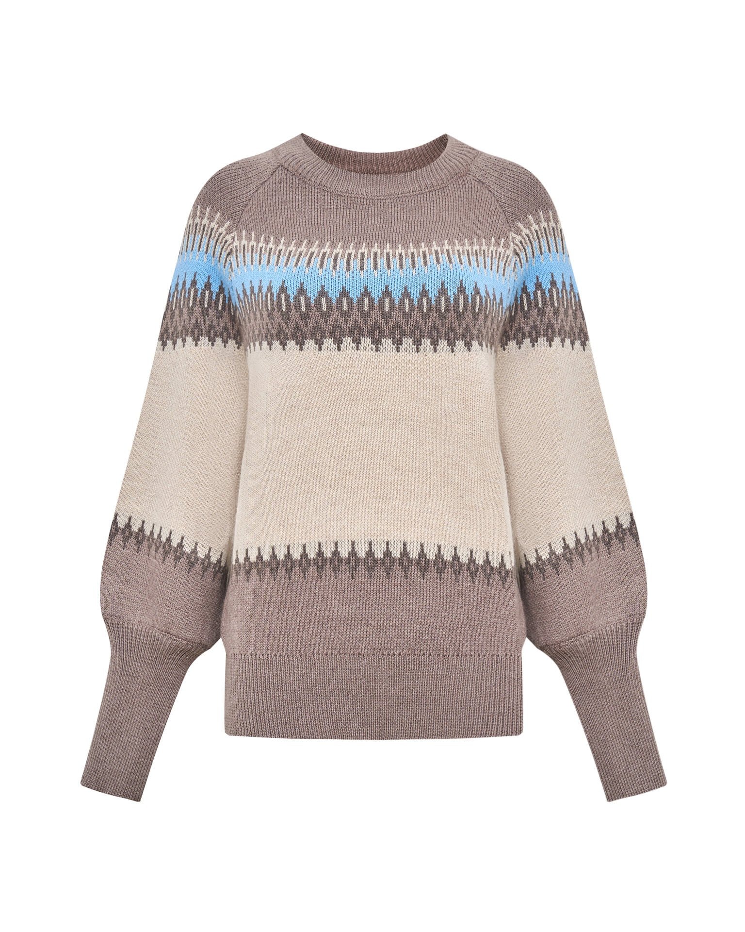 Patterned Jumper, Beige — photo 2