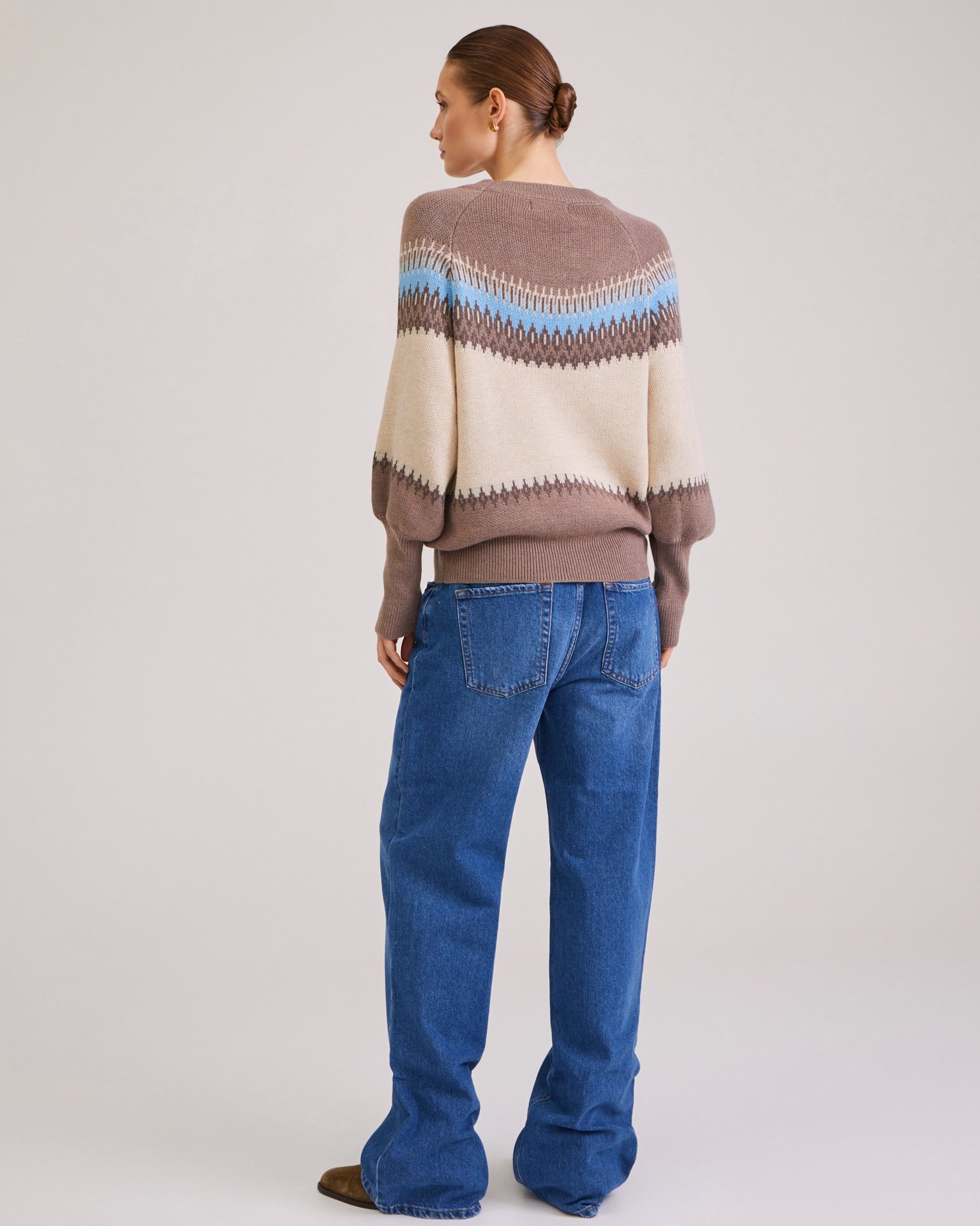 Patterned Jumper, Beige — photo 6
