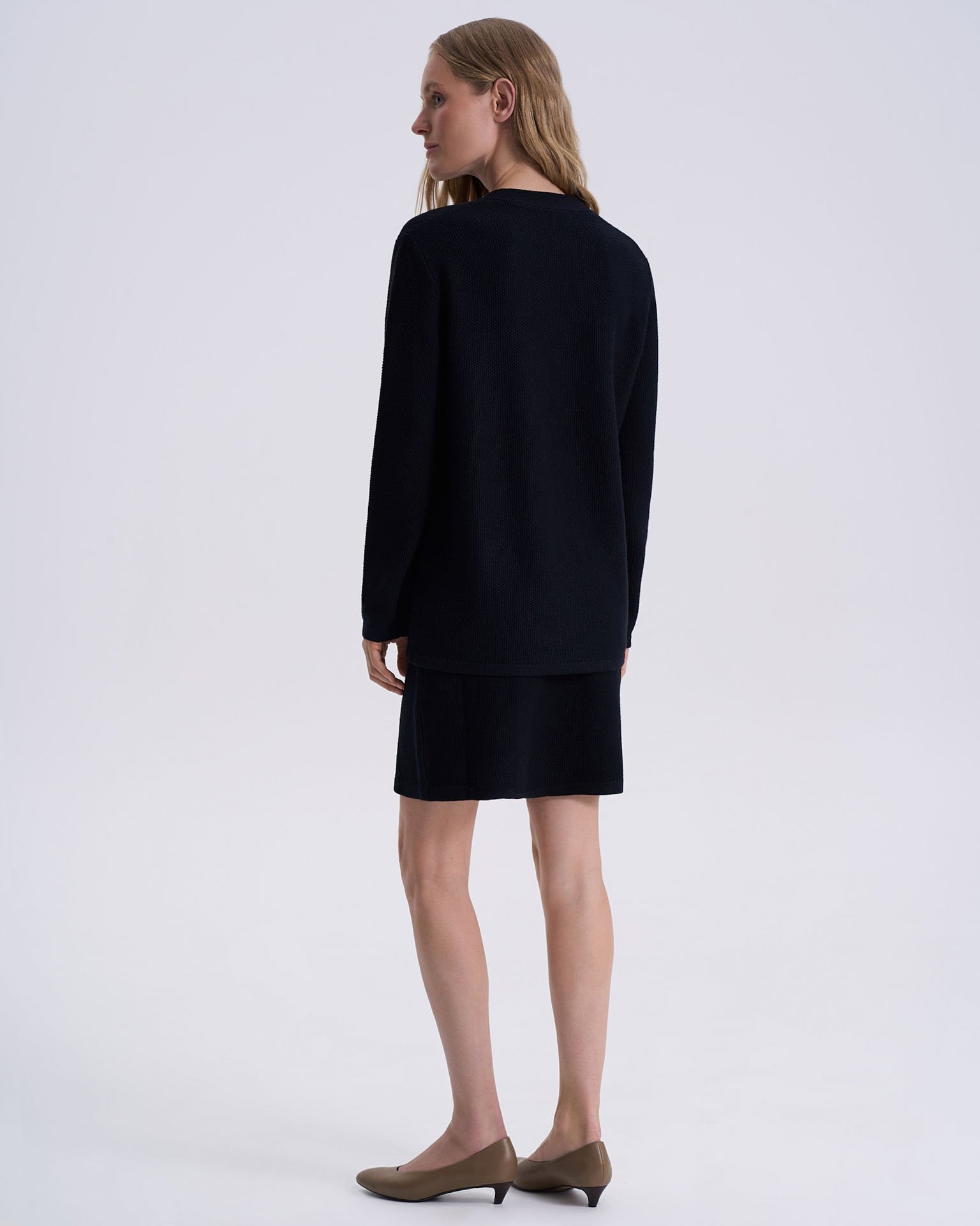 Longline cardigan, Black — photo 4