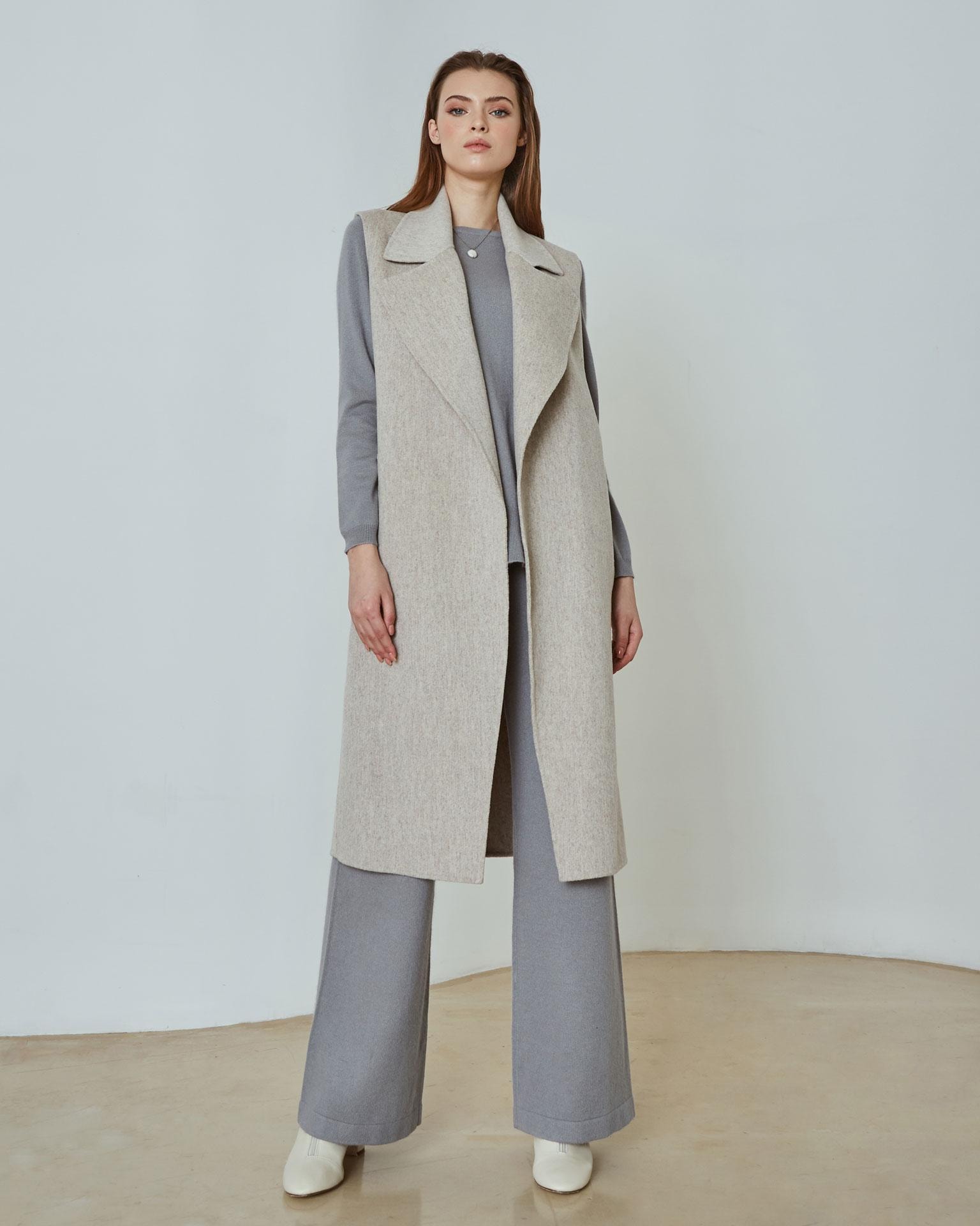 Flared Leg Trousers Suit, Grey — photo 5