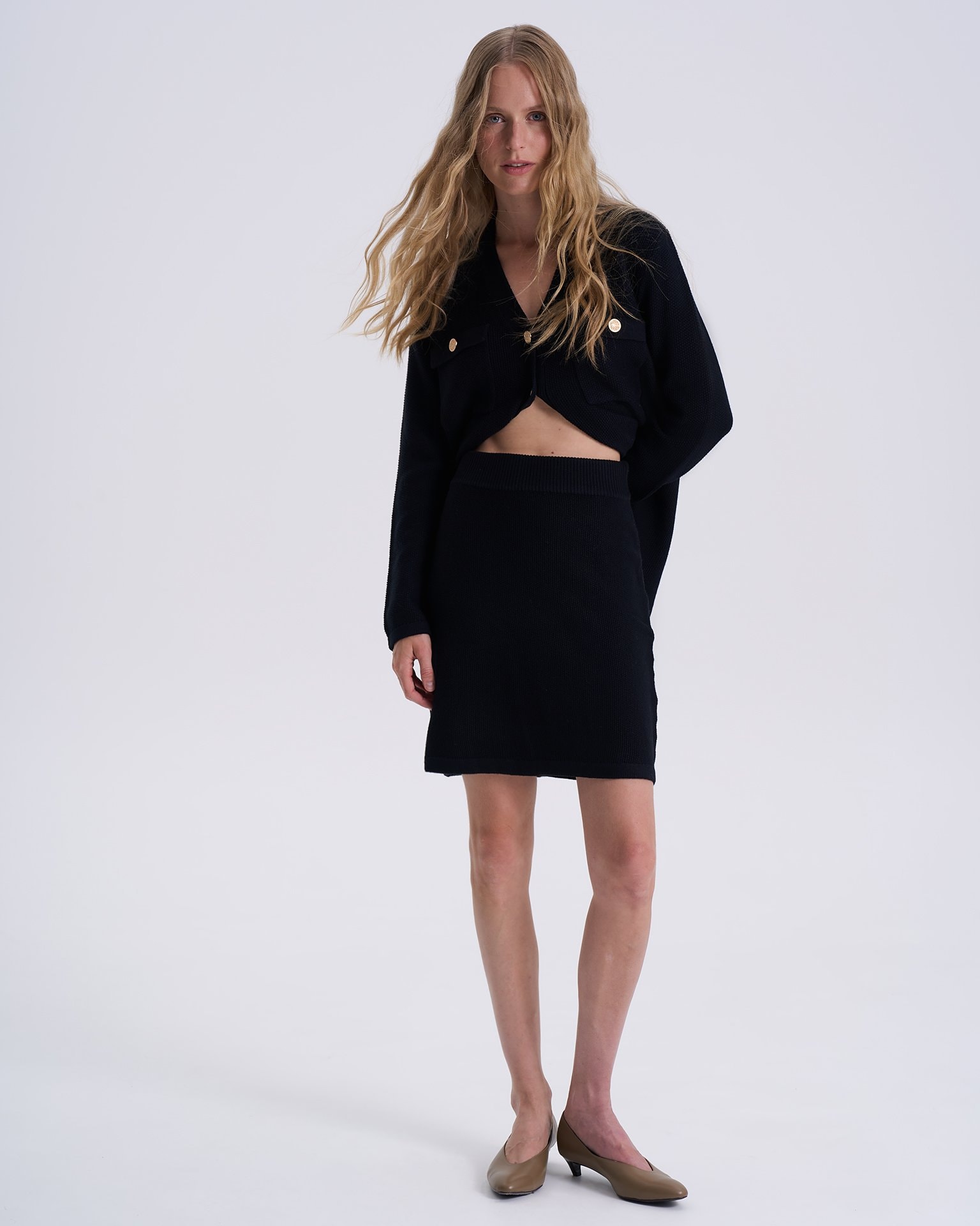 Longline cardigan, Black — photo 5