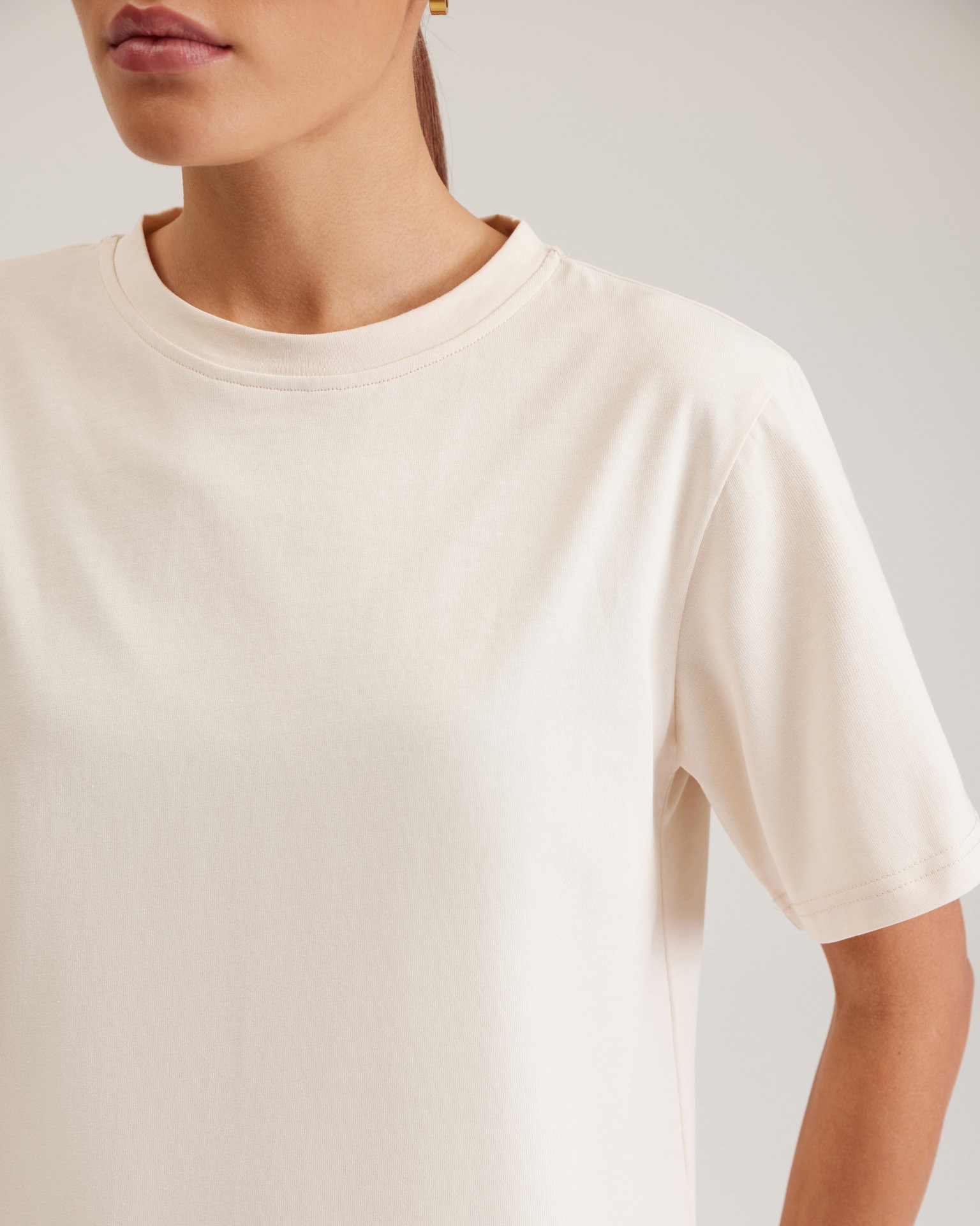 Basic Beige T-shirt, Beige — photo 6