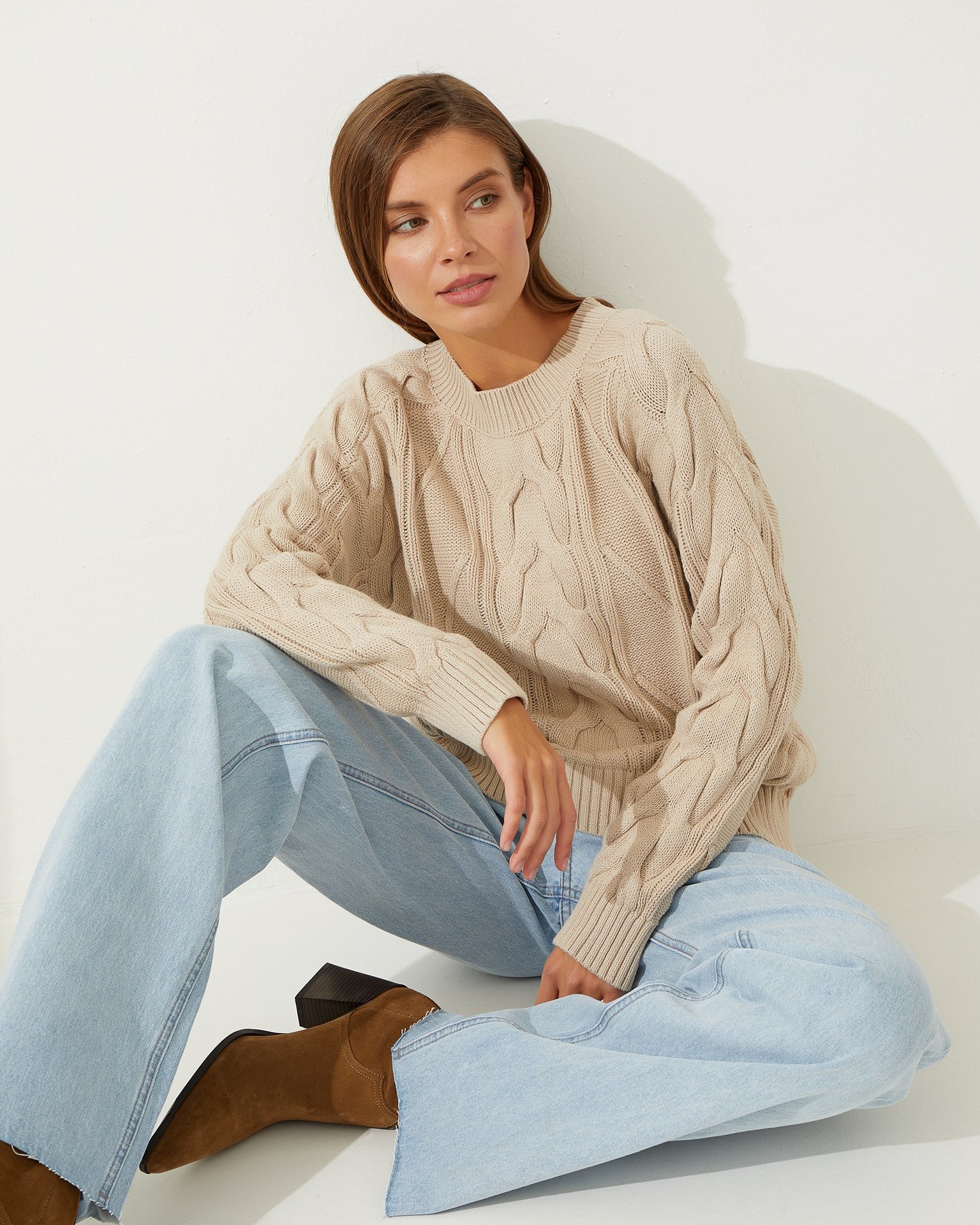 Knit sweater, Beige