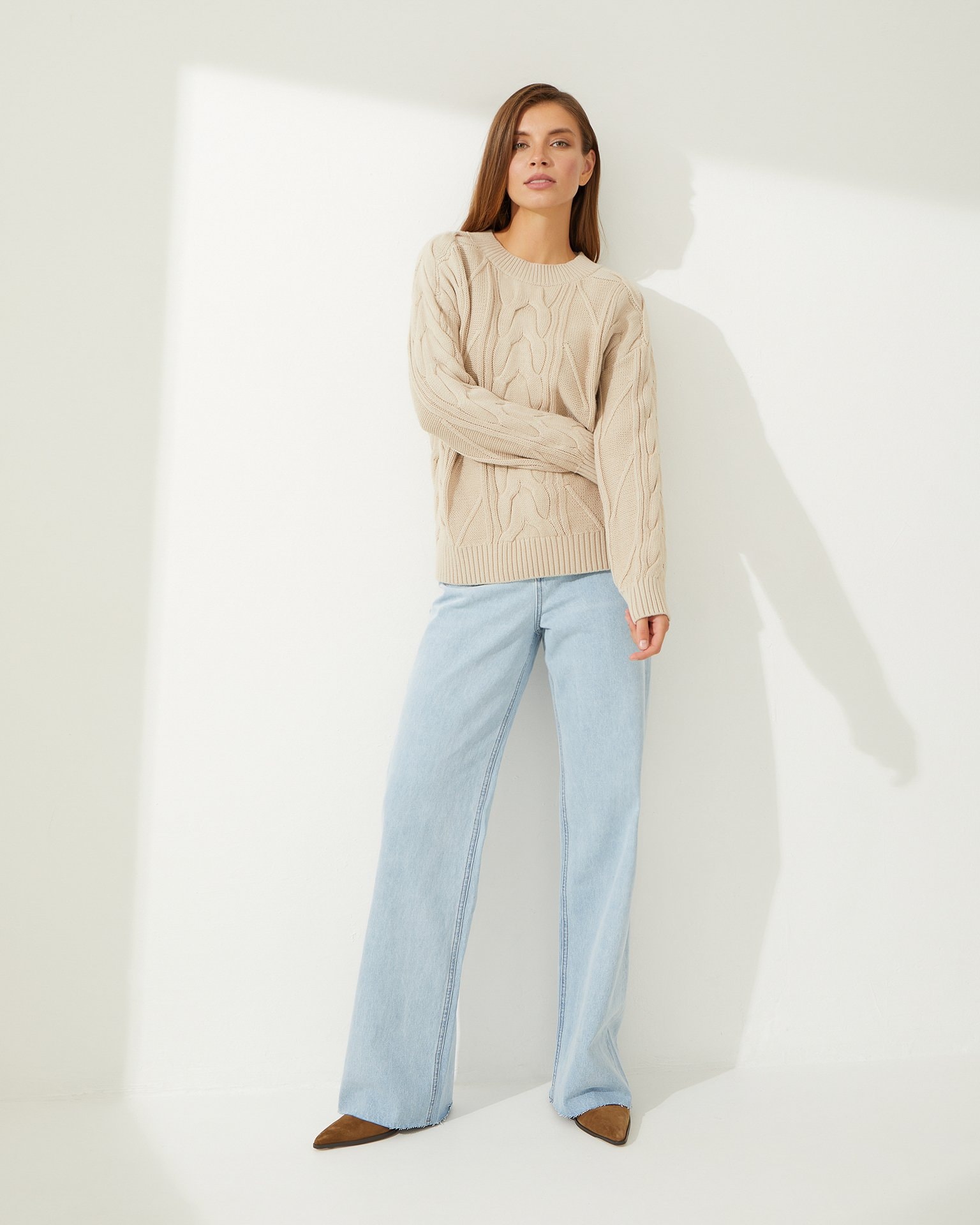 Knit sweater, Beige — photo 4