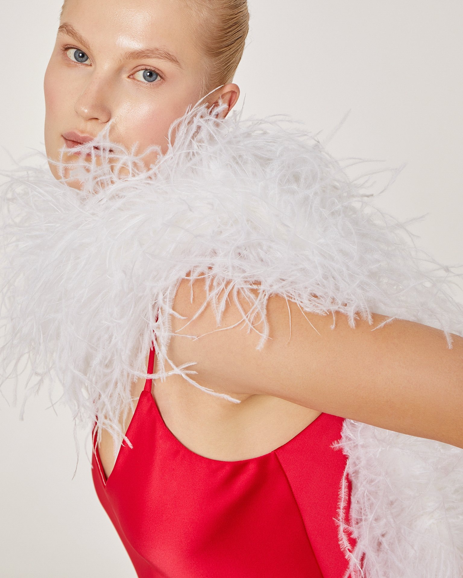 Ostrich Feather Boa, White — photo 6