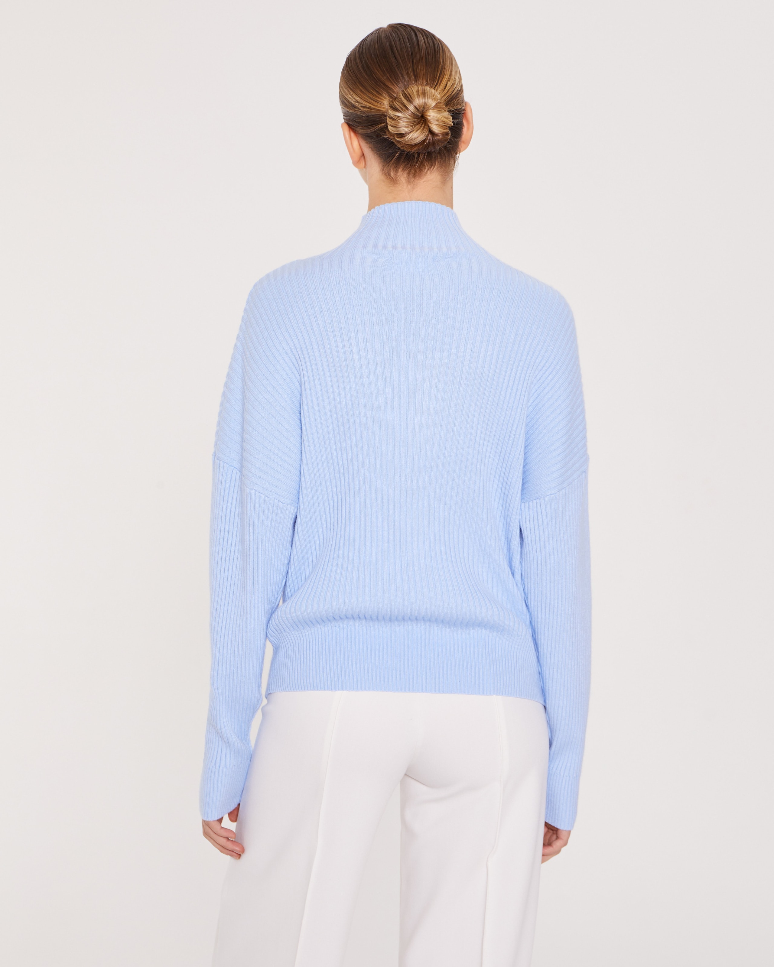 Blended Wool Jumper, Sky Blue — photo 3