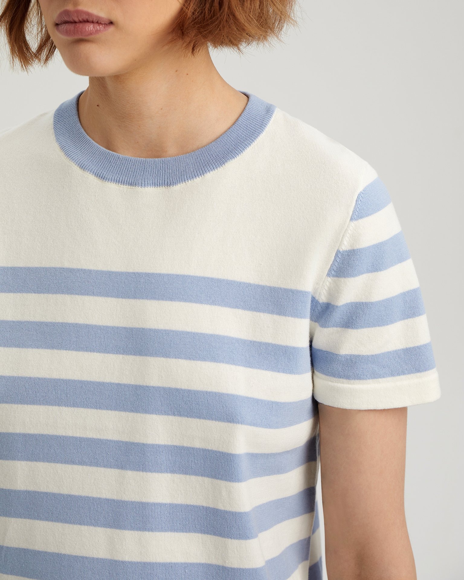 Straight-cut t-shirt, Light blue — photo 6