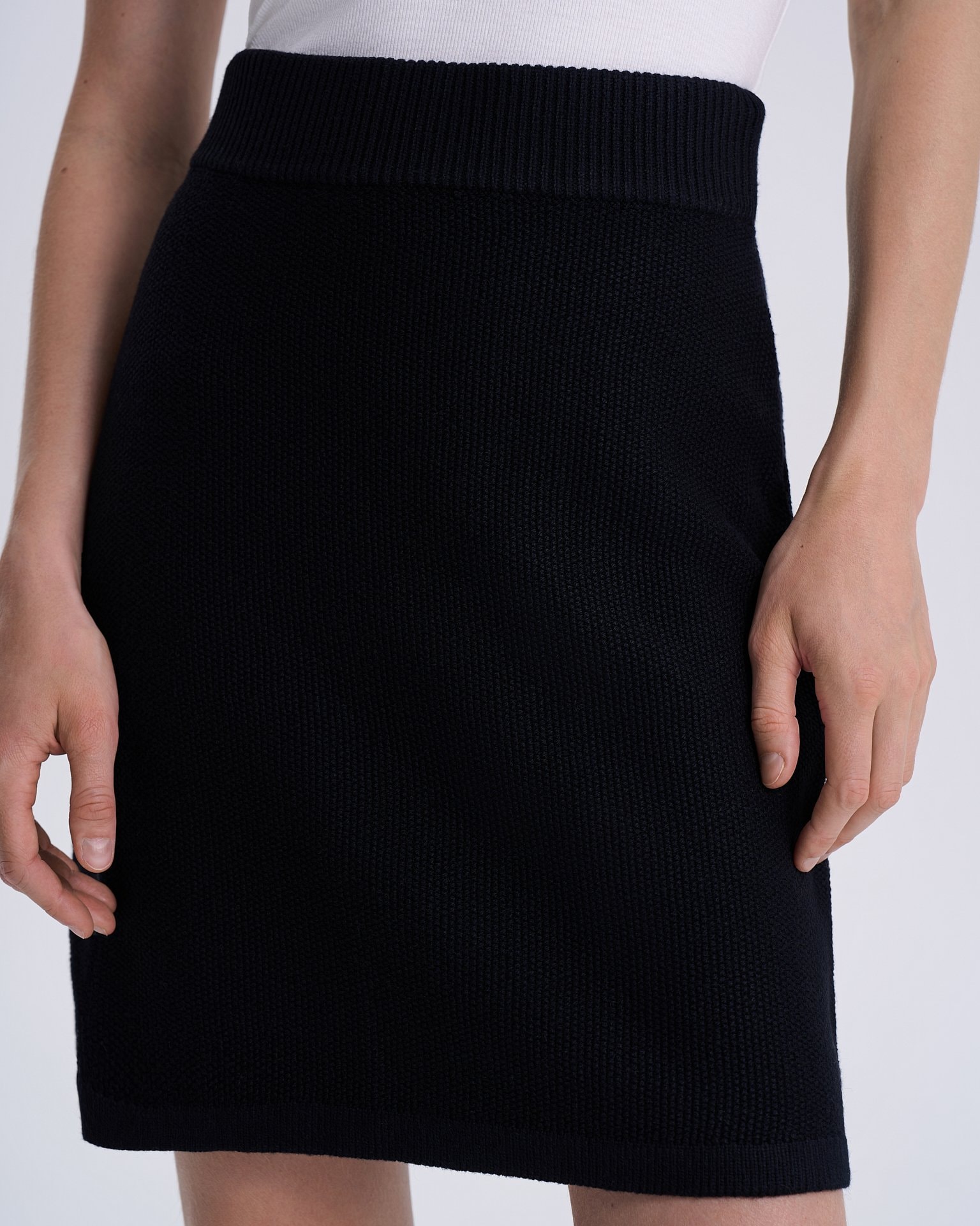 Knit midi skirt, Black — photo 6
