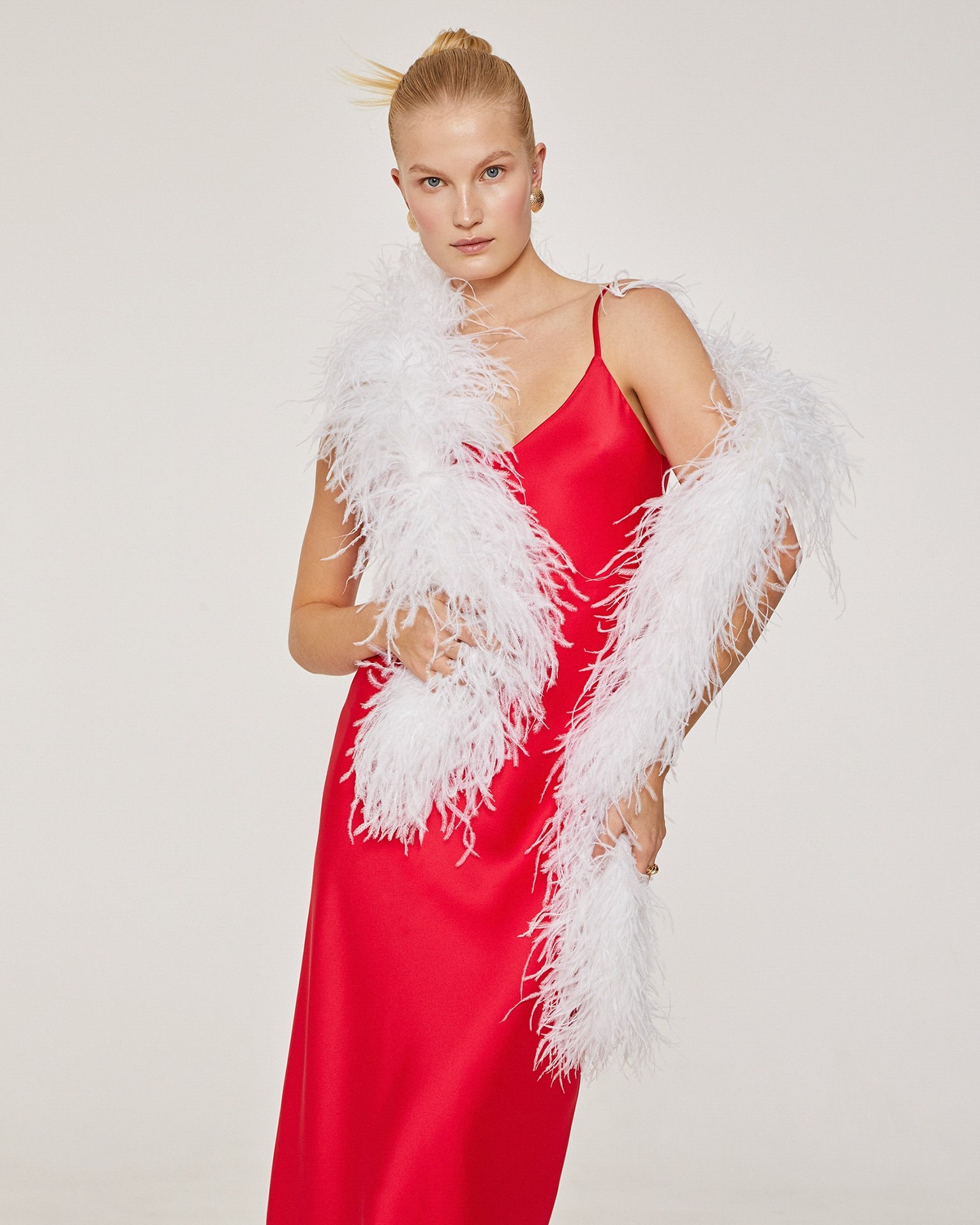 Ostrich Feather Boa, White — photo 3