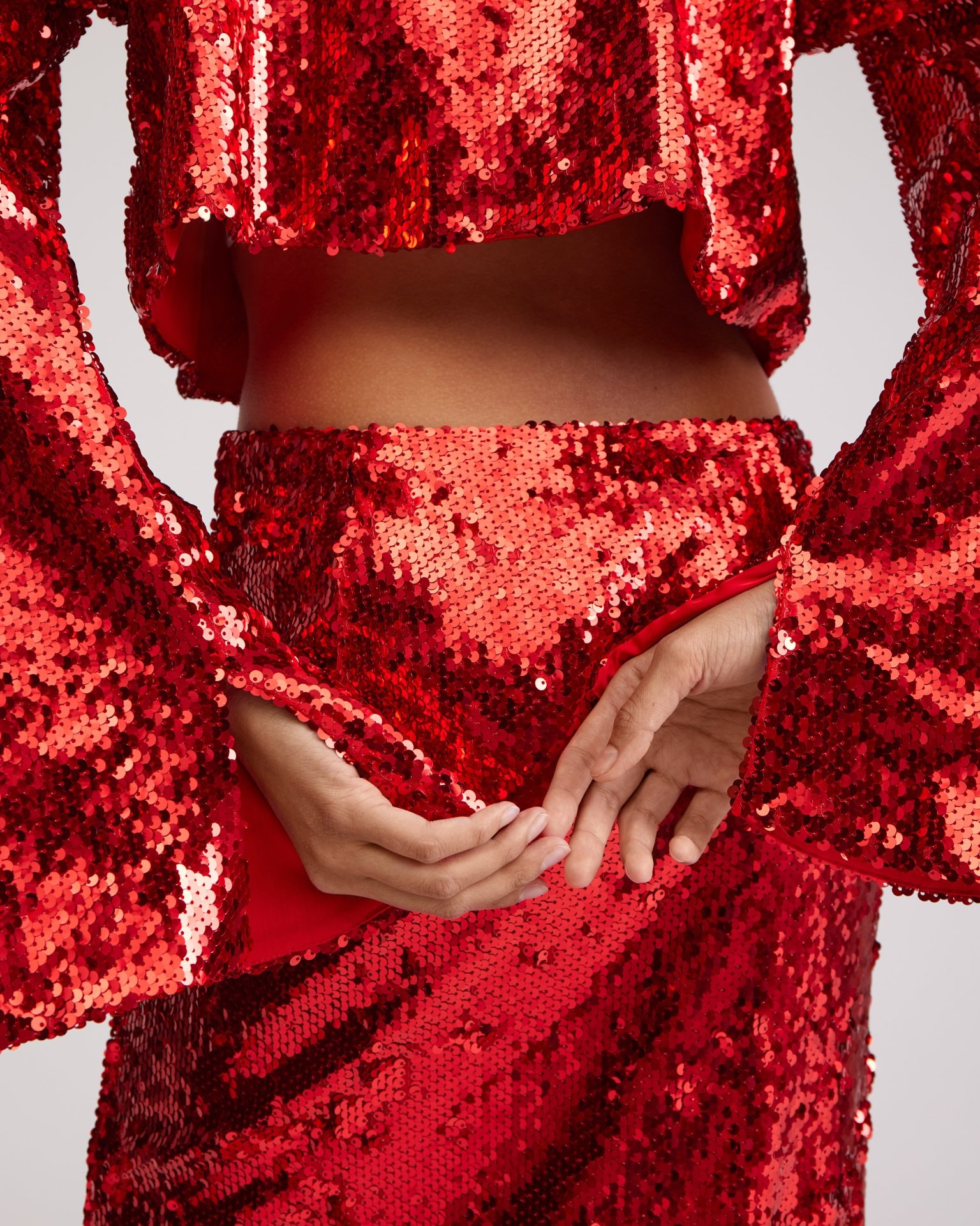 Red sequin top, Red — photo 7