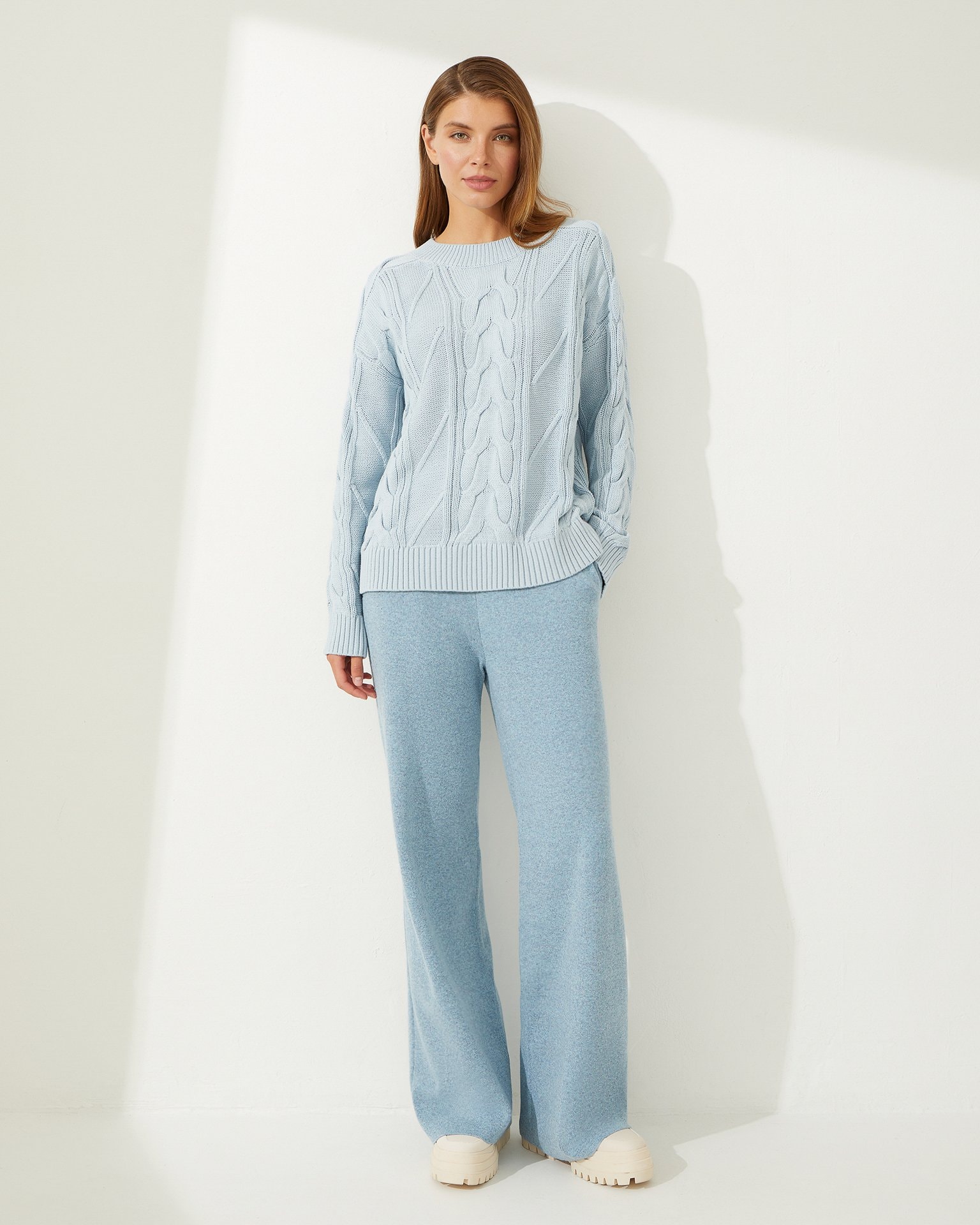 Cable Knit Jumper, Blue