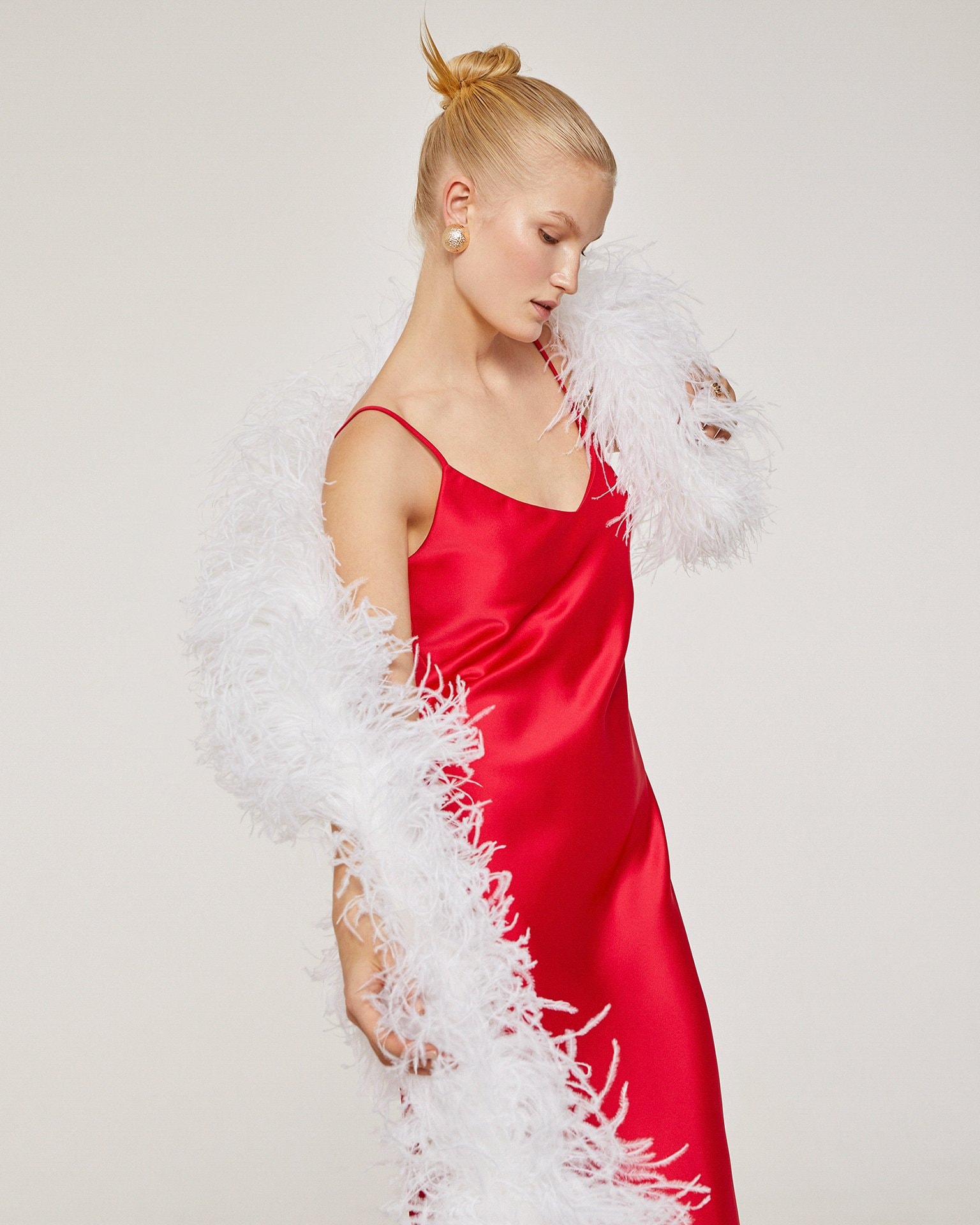 Ostrich Feather Boa, White — photo 2