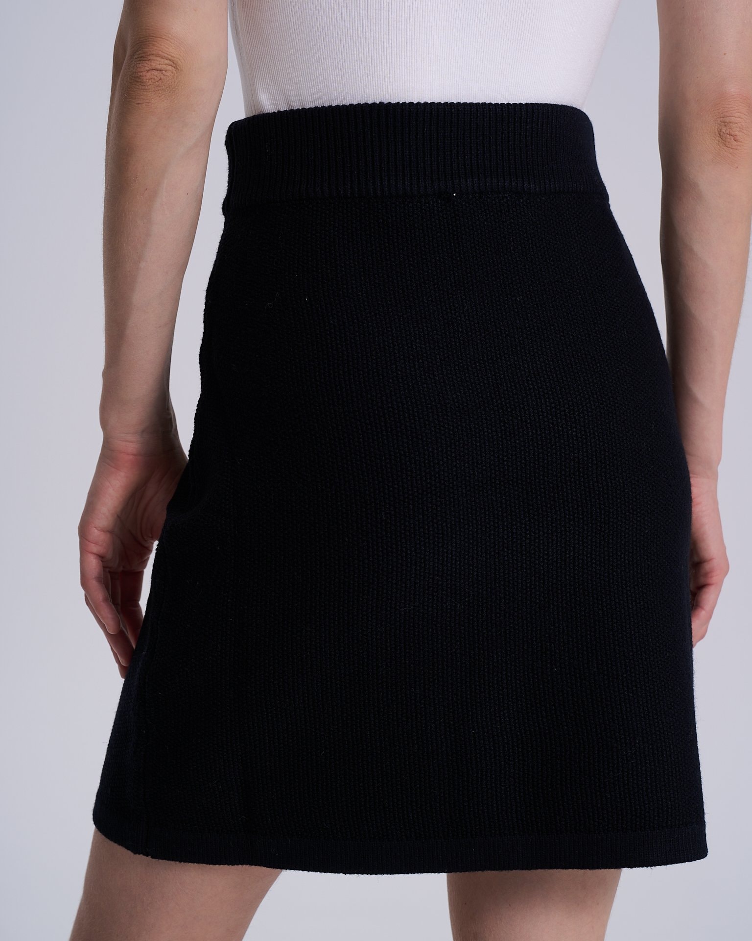 Knit midi skirt, Black — photo 7