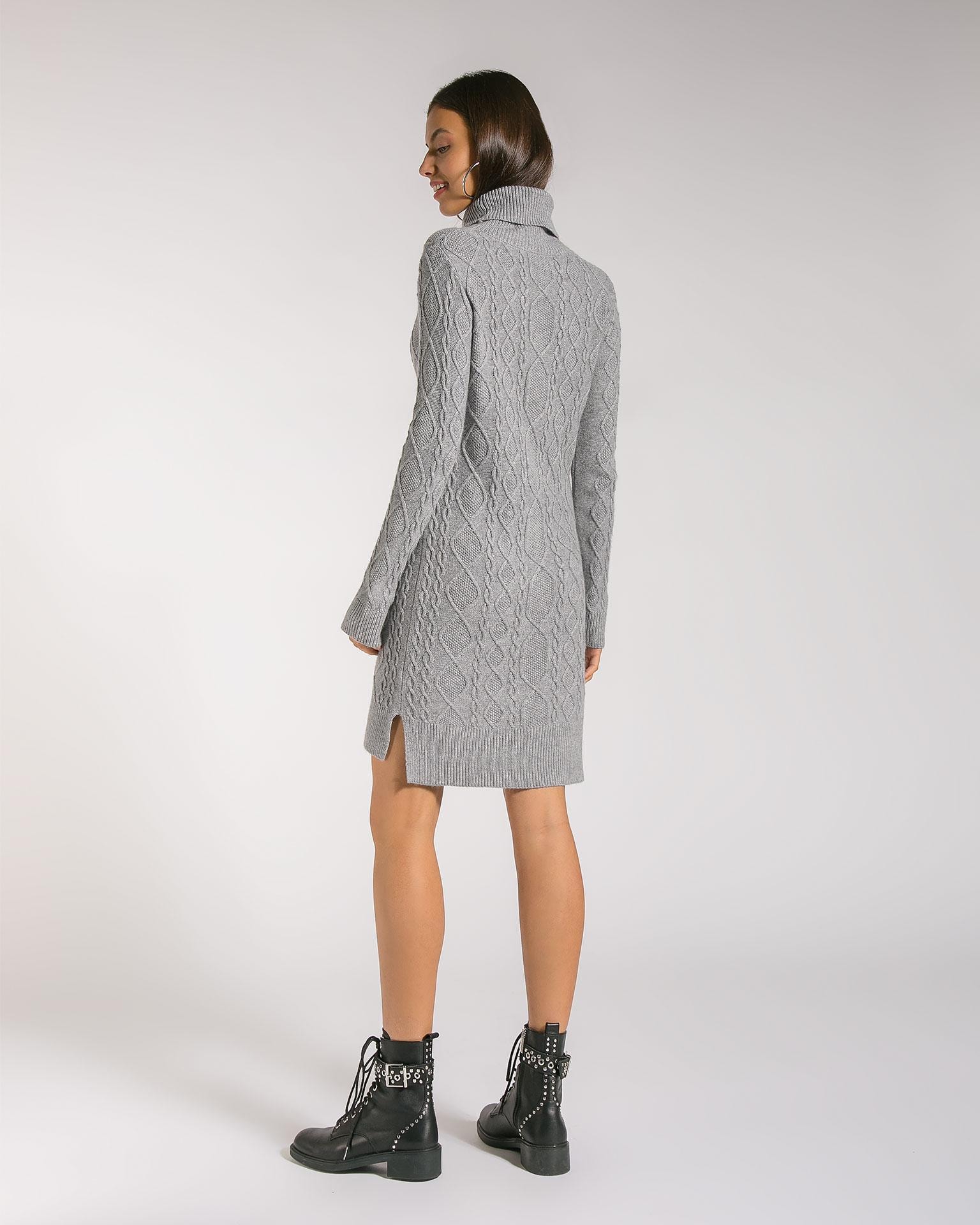 Dress with a high neckline, Grey — photo 5