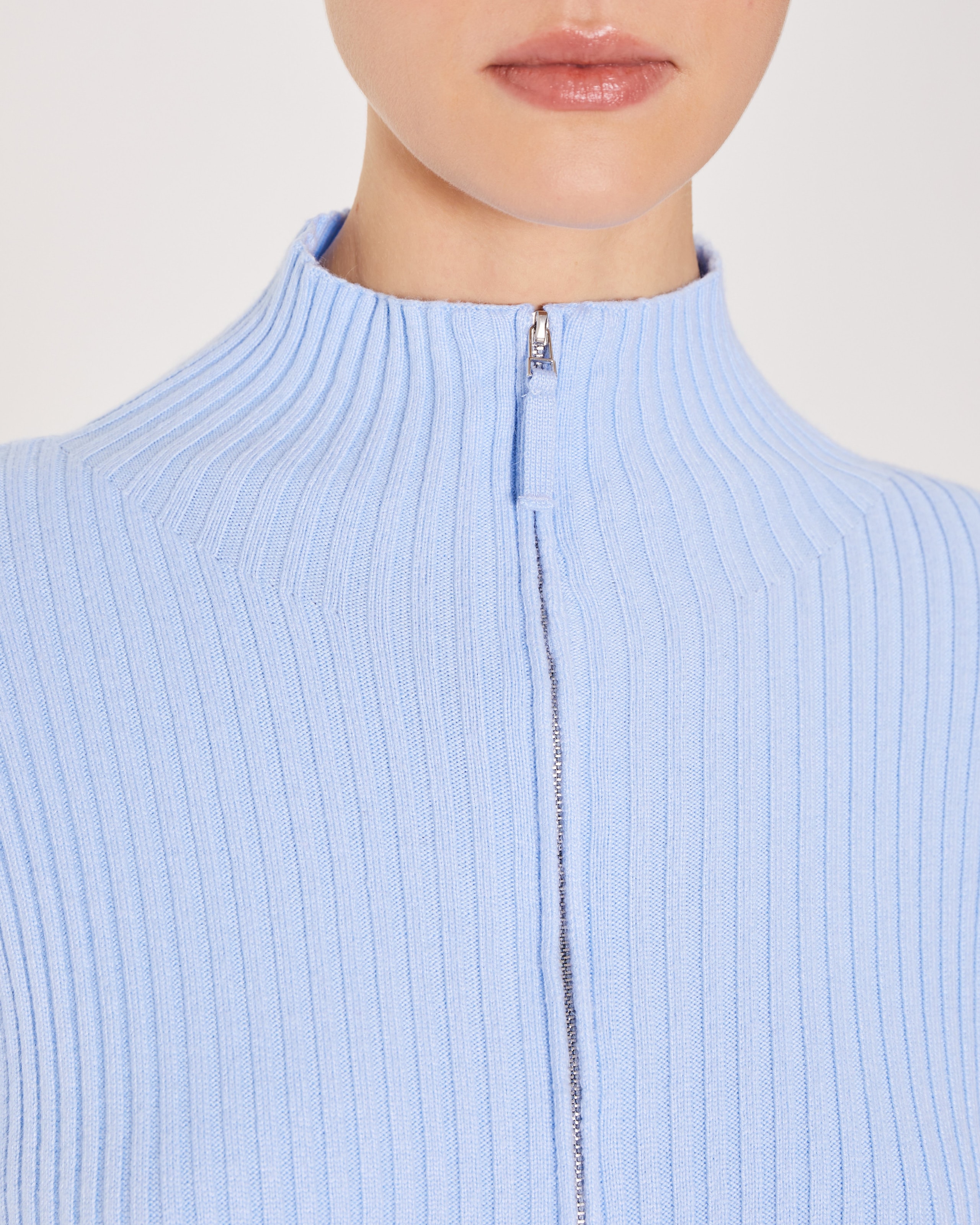 Blended Wool Jumper, Sky Blue — photo 5